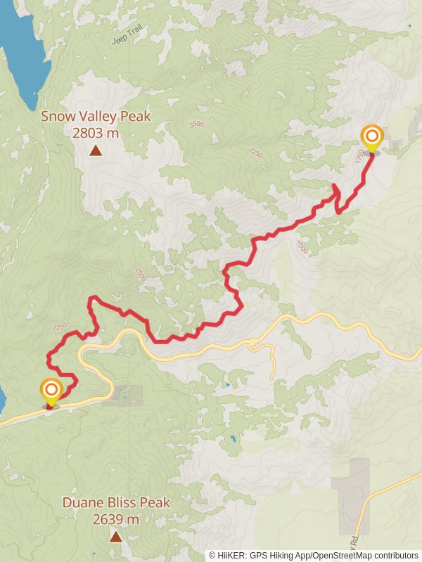 Kings Canyon Road Walk mobile static map