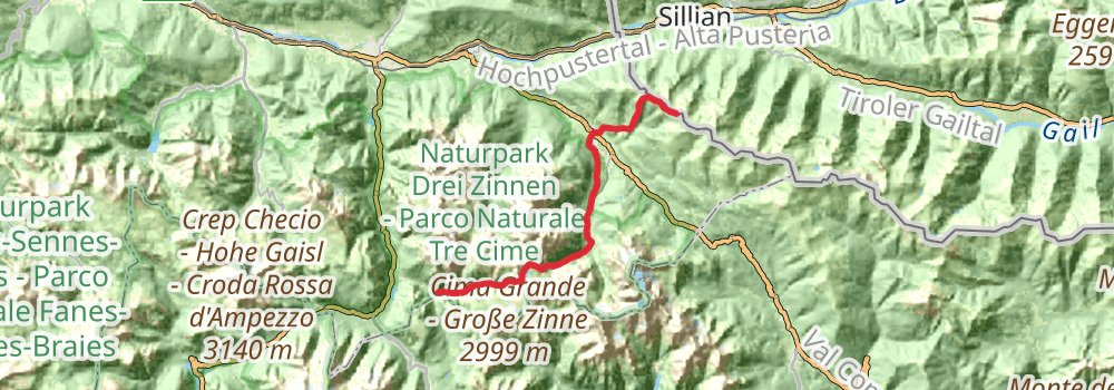 Via Alpina - Red Trail stage 29 Map