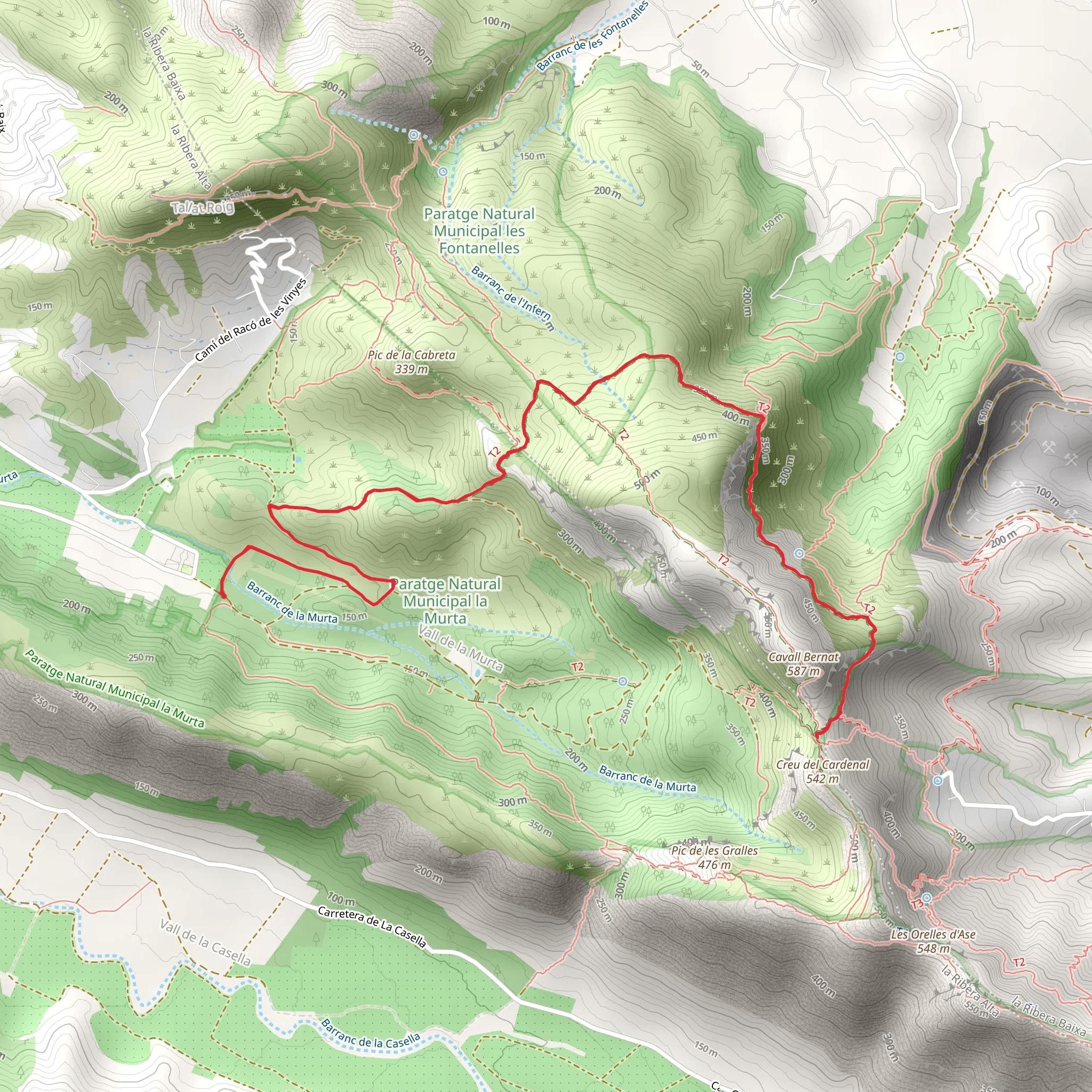 Cavall Bernat - Panoramic Itinerary PR CV 335 mobile static map