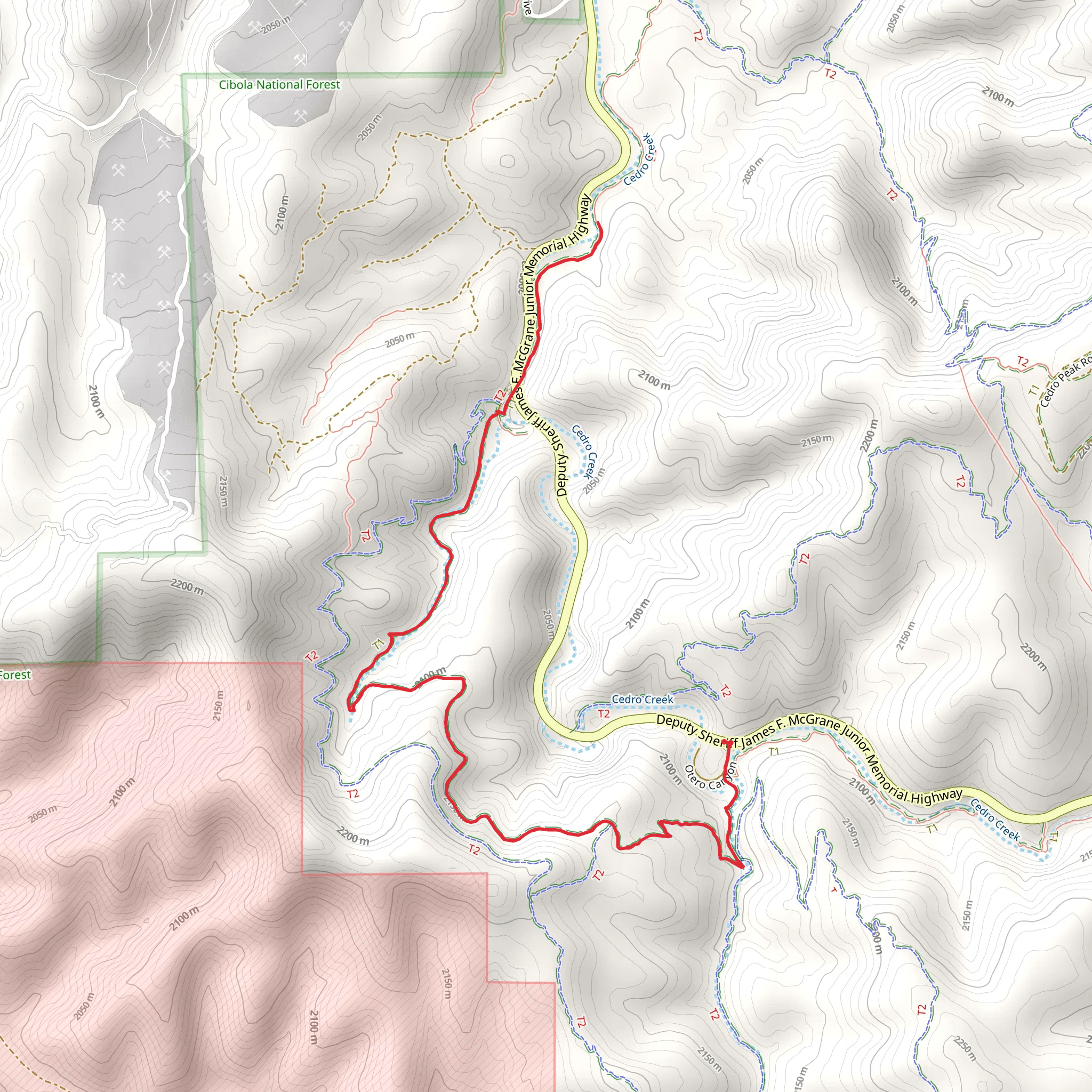 Tunnel Canyon mobile static map