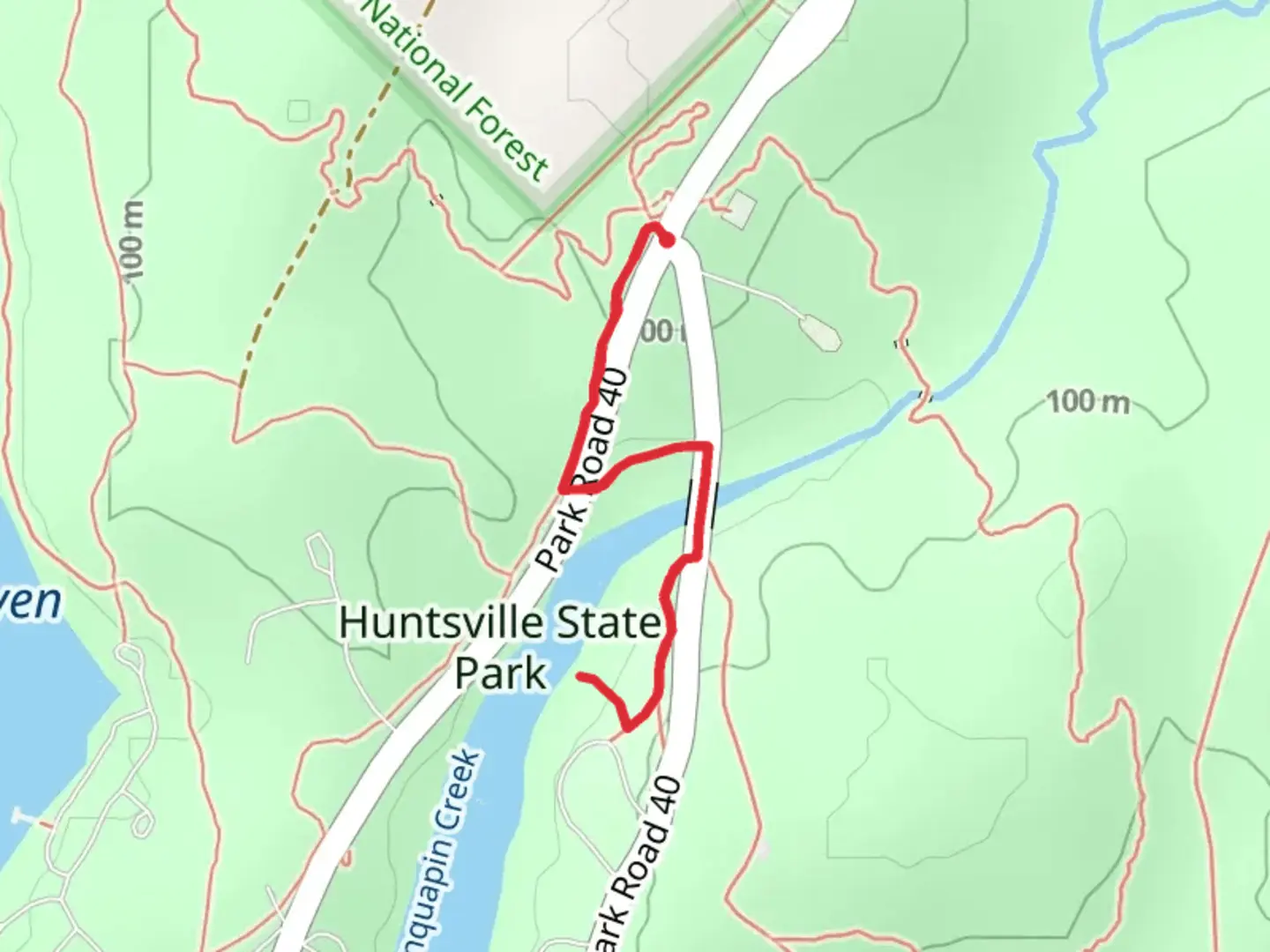 An image depicting the trail Dogwood and Coloneh Trail and its surrounding area.