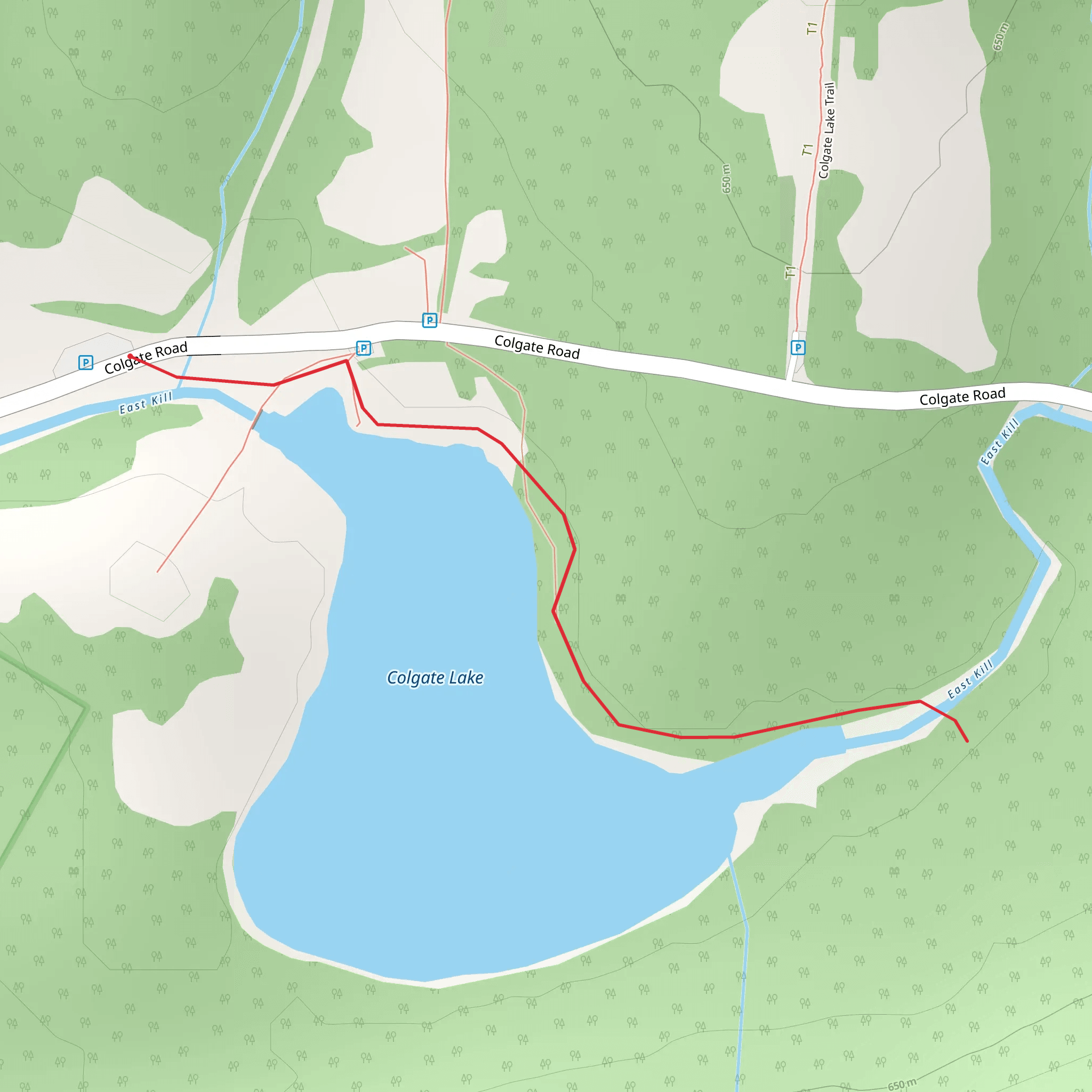 Colgate Lake Walk mobile static map