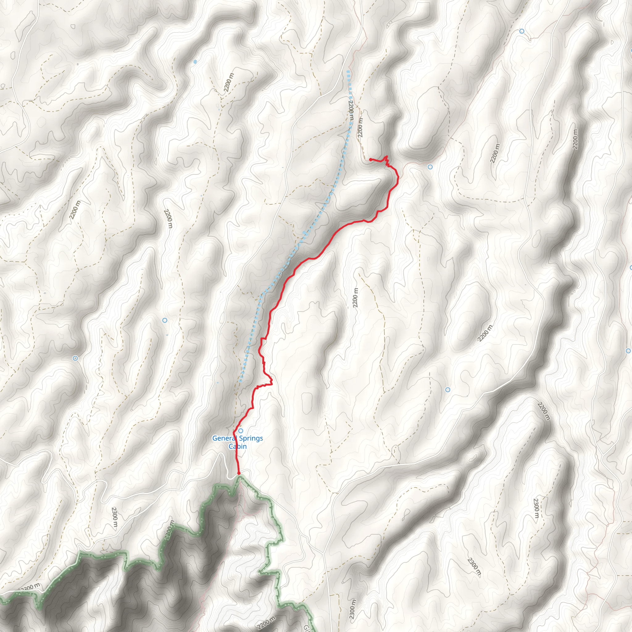 Arizona Trail from Rim Road 300 mobile static map