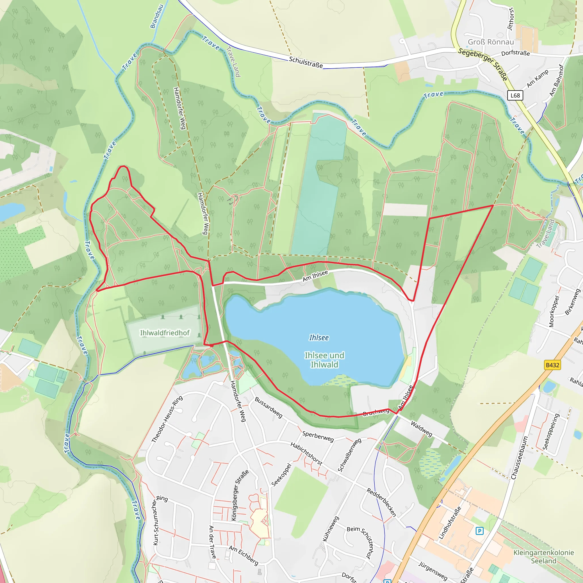 Ihlsee via Rundweg Ihlsee and Ihlwald Runde mobile static map