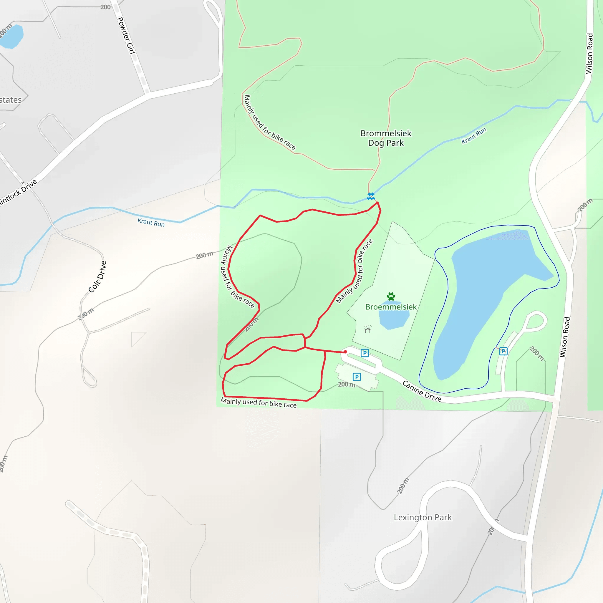 Kraut Run Loop mobile static map