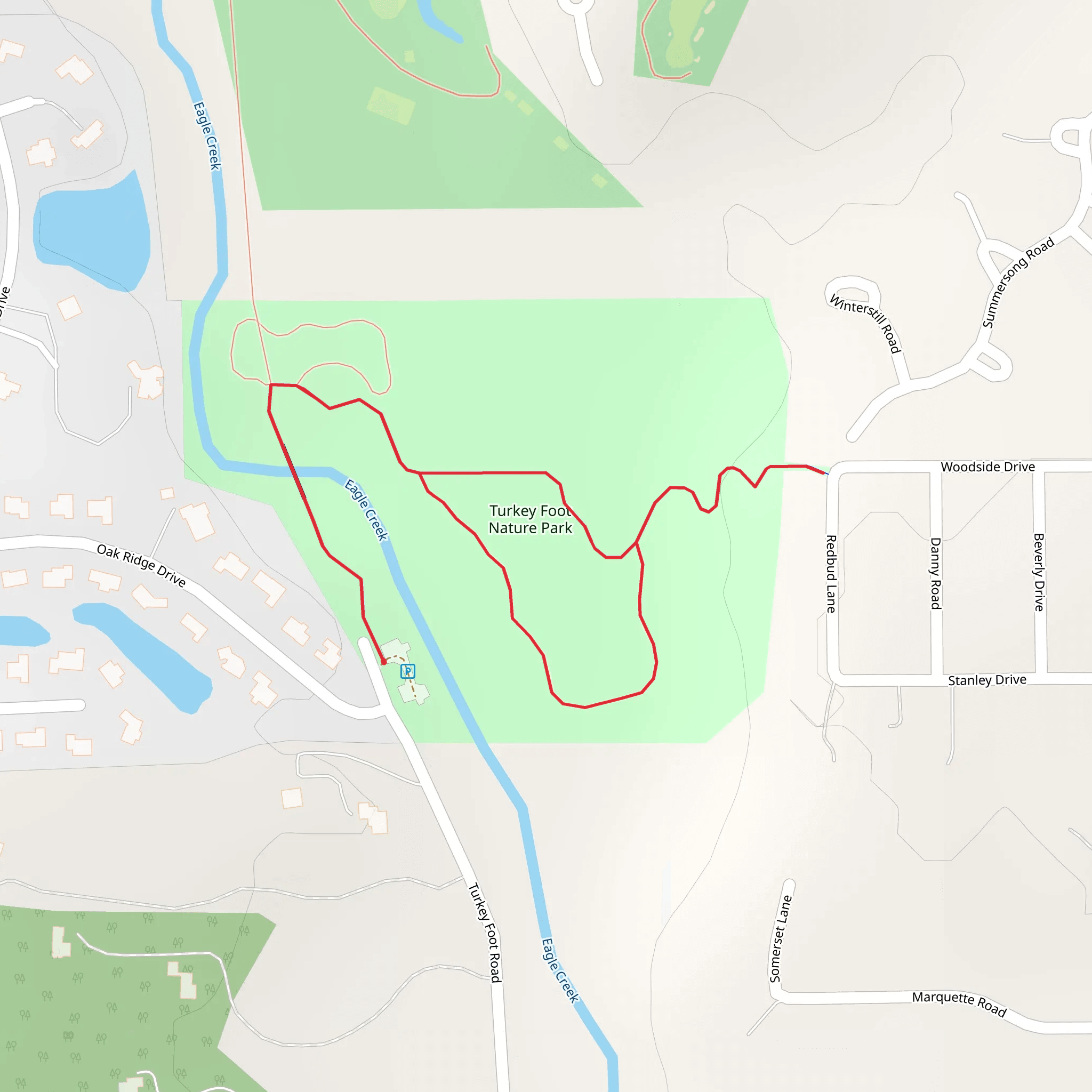 Turkey Foot Nature Park Loop mobile static map