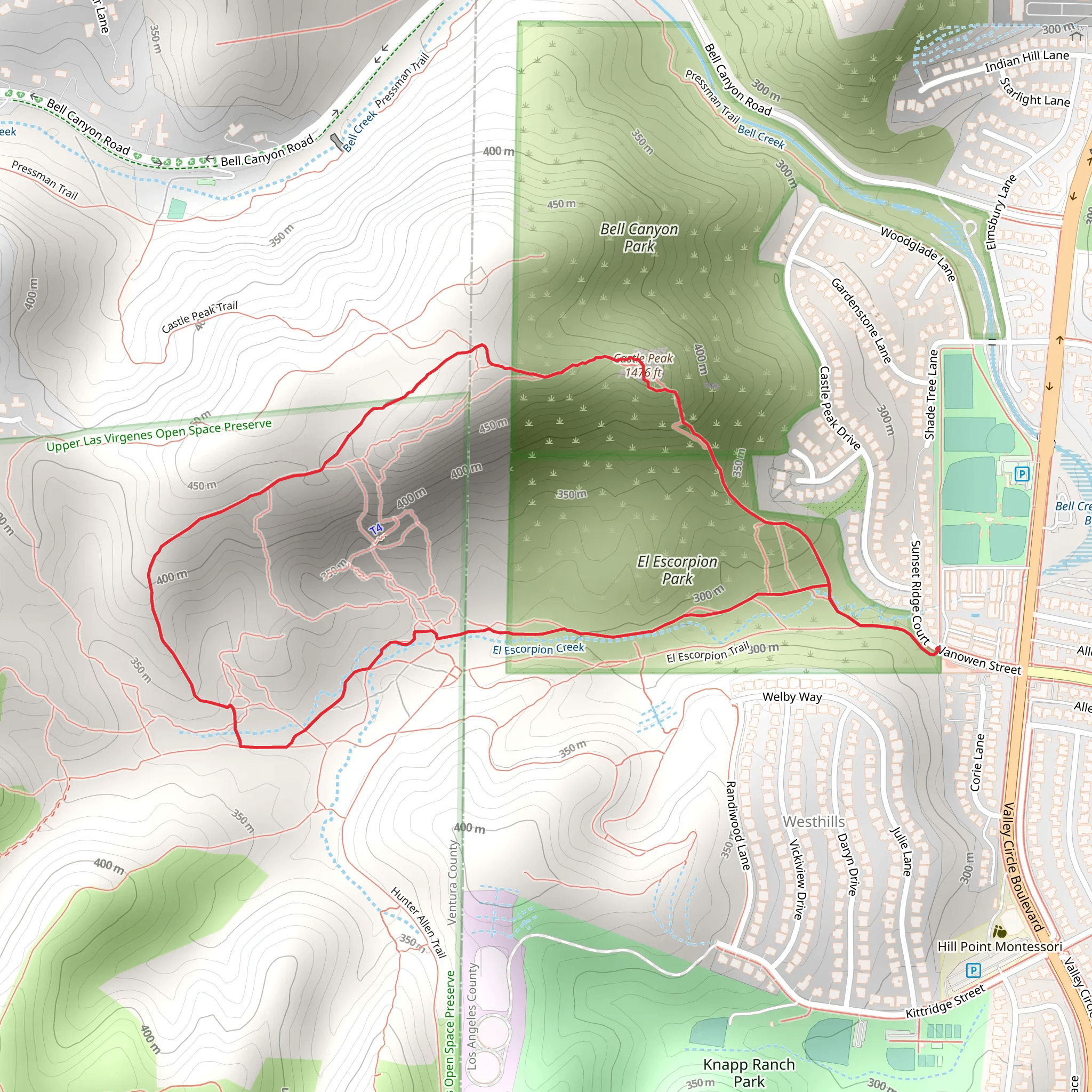 Castle Peak Loop mobile static map
