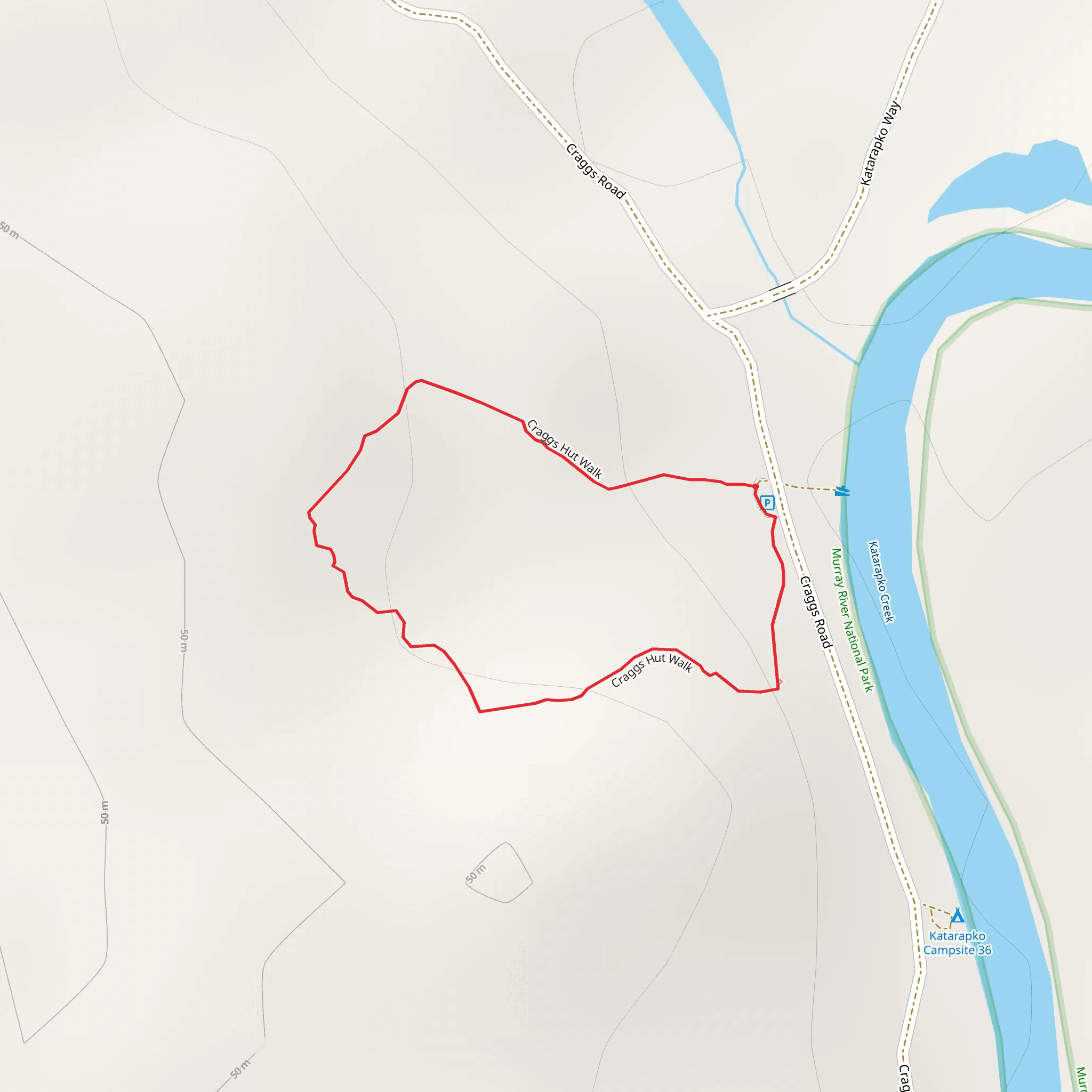 Cragg’s Hut Walk mobile static map