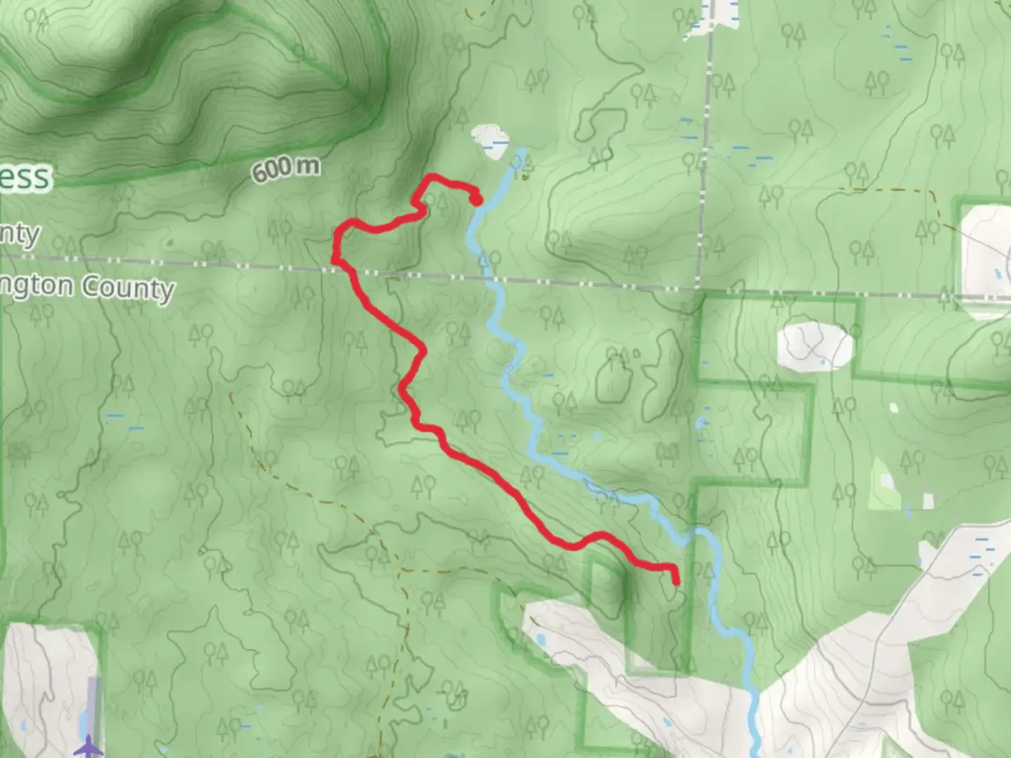 An image depicting the trail Utley Brook Trail and its surrounding area.