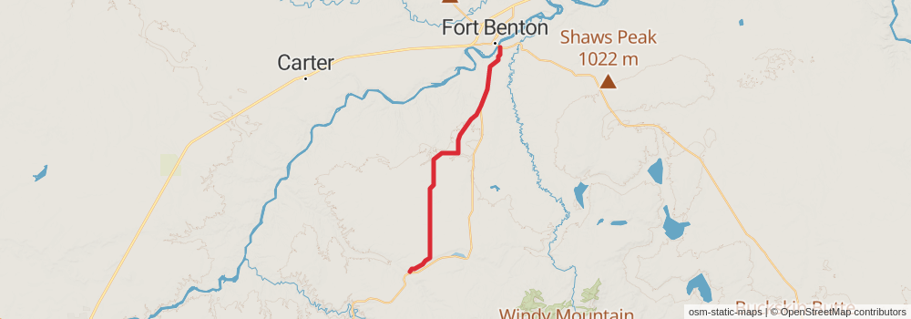 American Perimeter Trail - Rocky Mountains Primary stage 45 Map