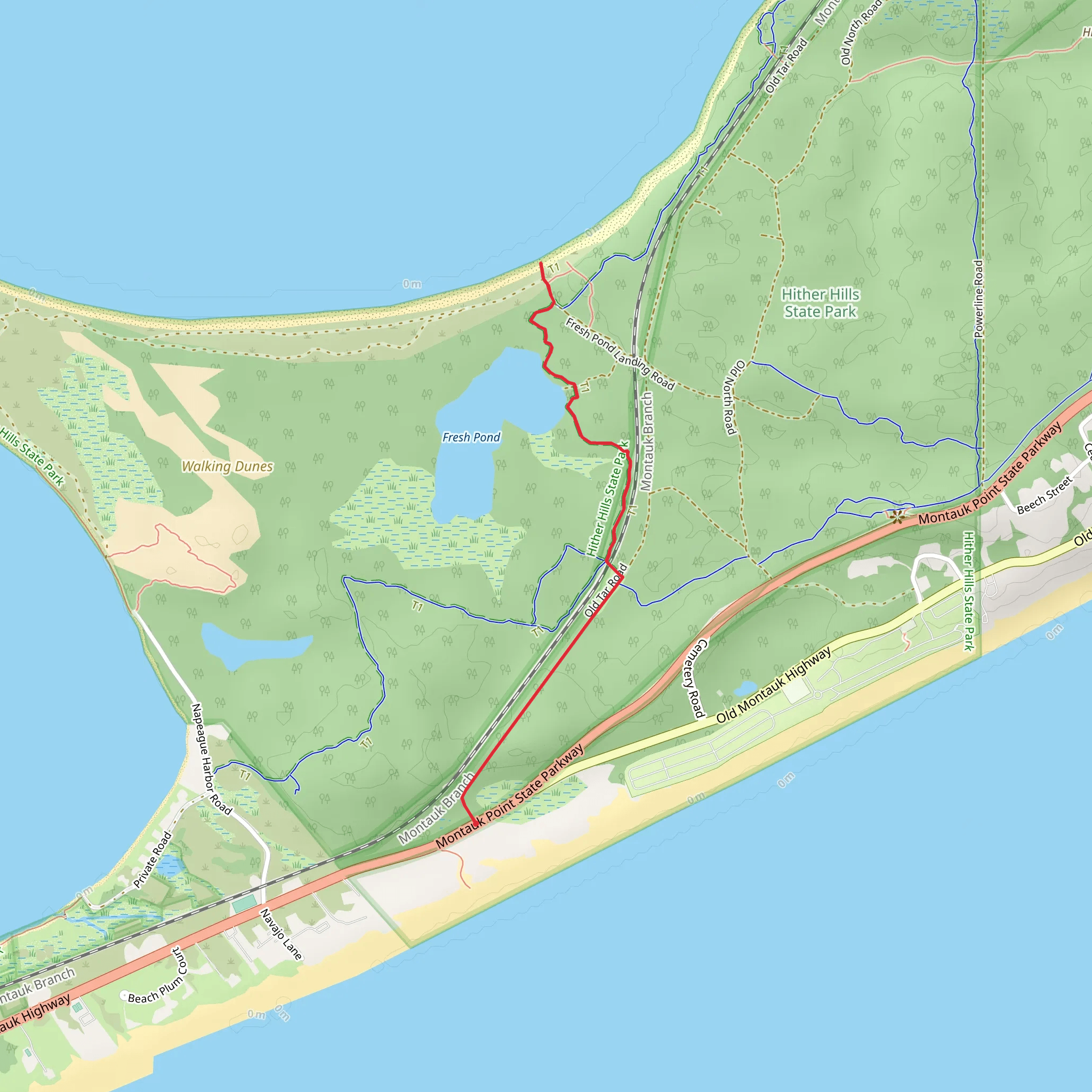 Fresh Pond from Montauk Point State Parkway mobile static map