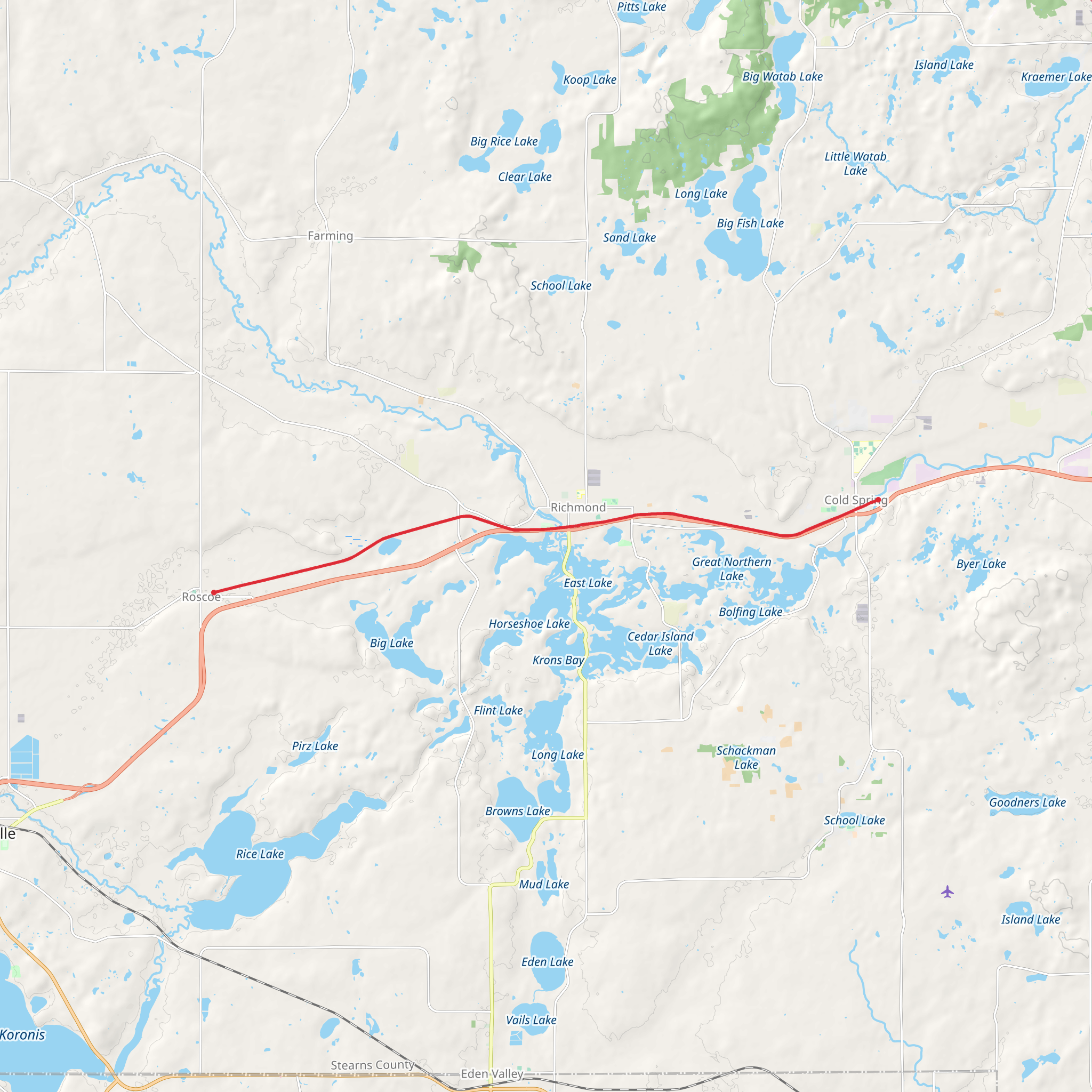 Rocori Trail - Alexander Park mobile static map