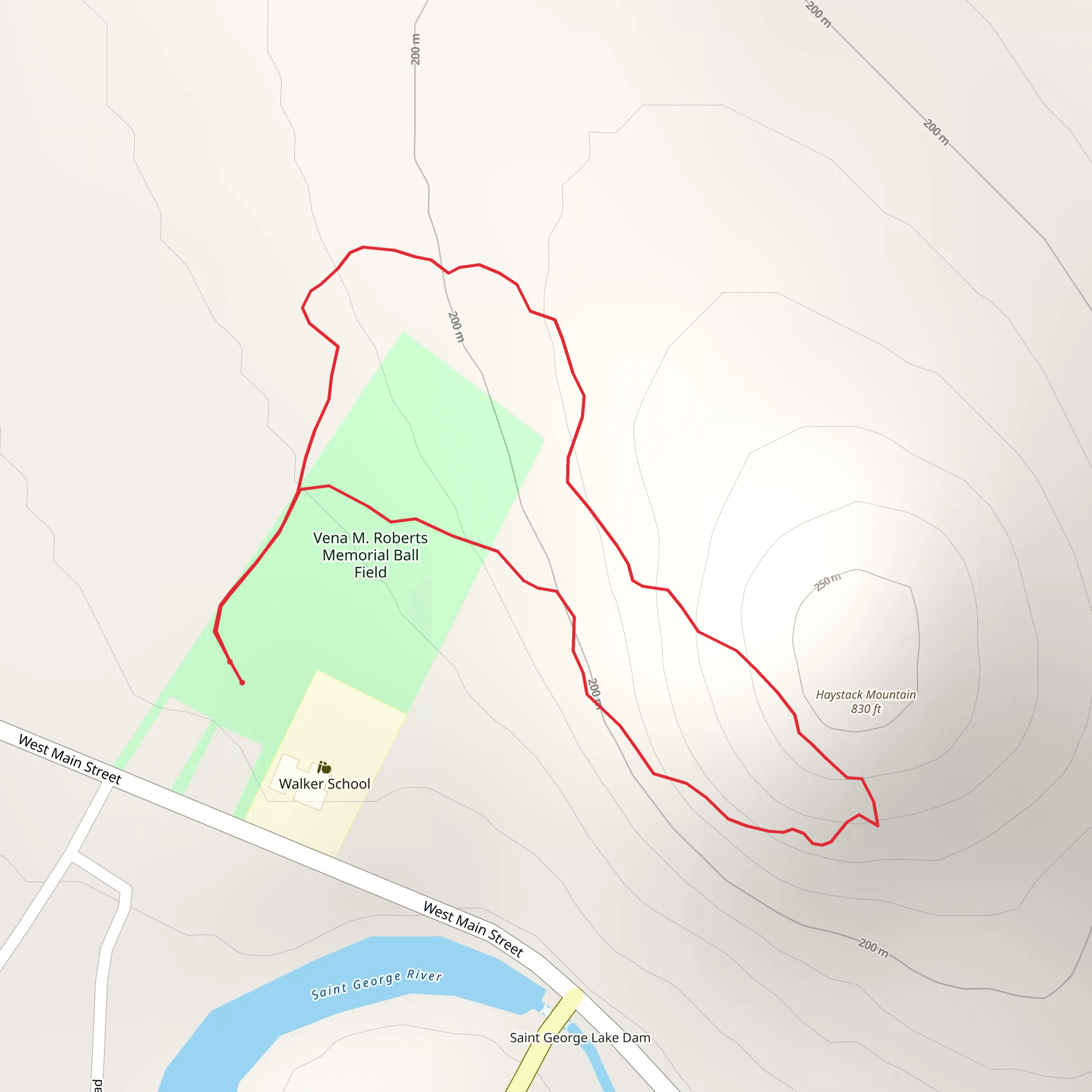 Haystack Mountain Loop mobile static map
