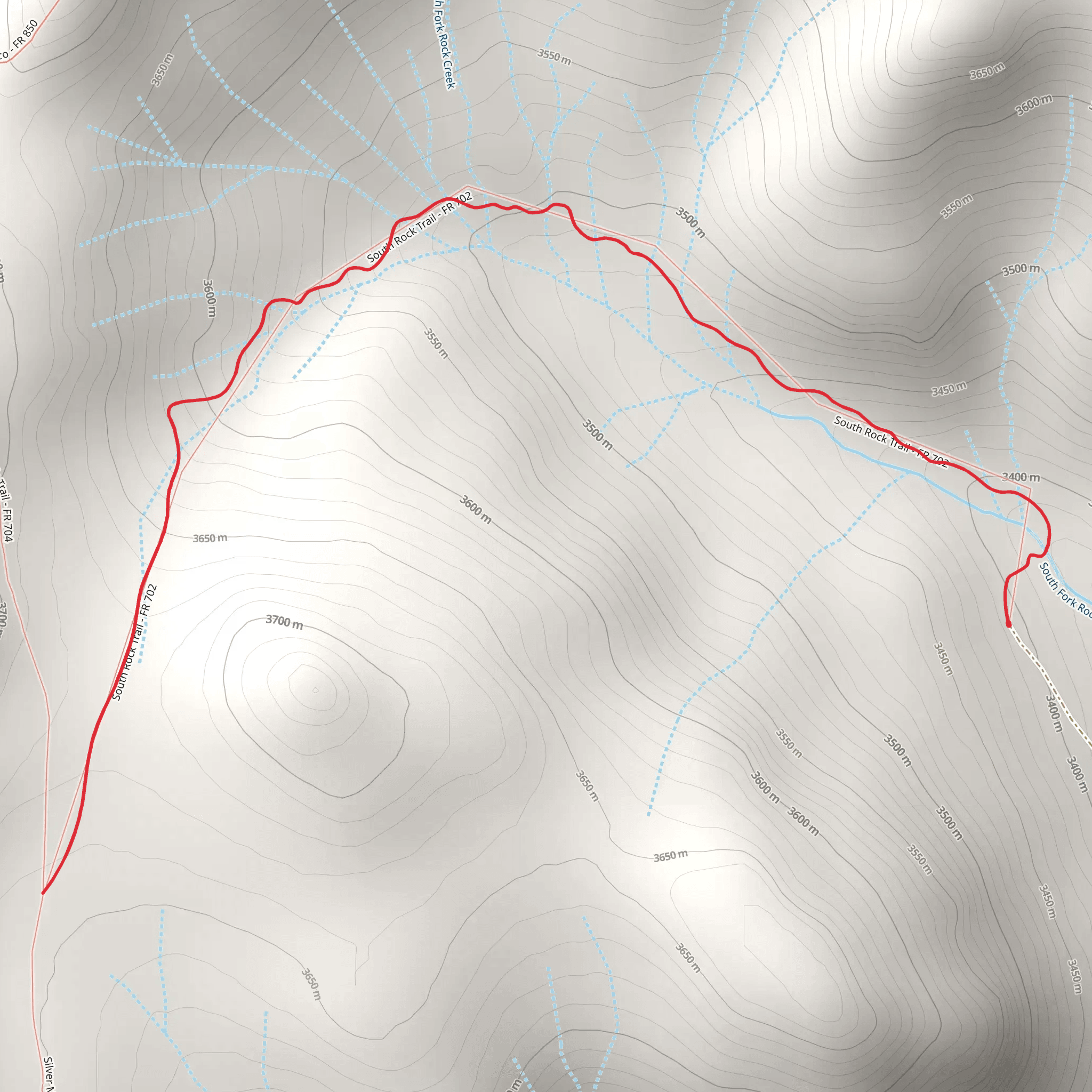 South Rock Trail mobile static map