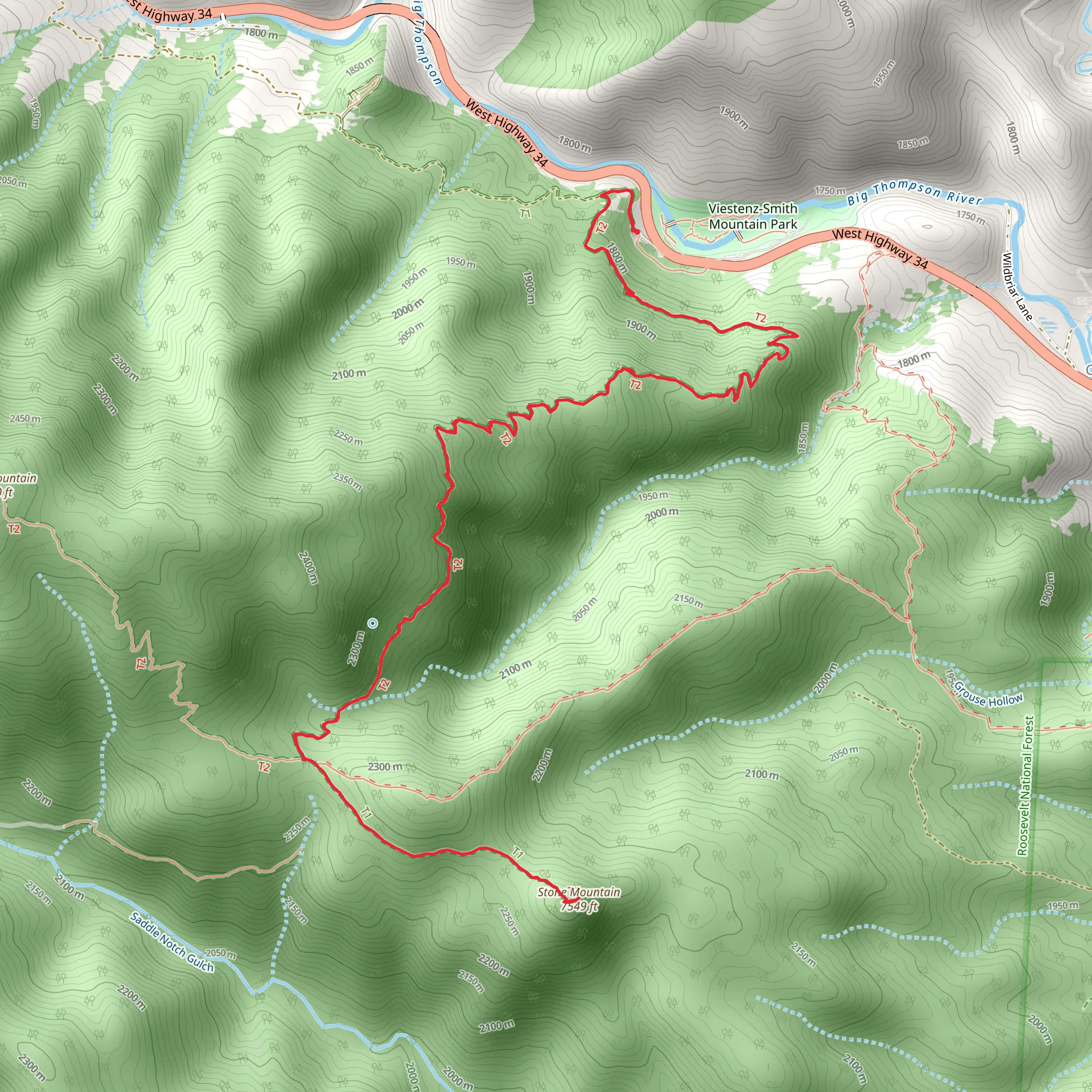 Stone Mountain Summit Trail mobile static map