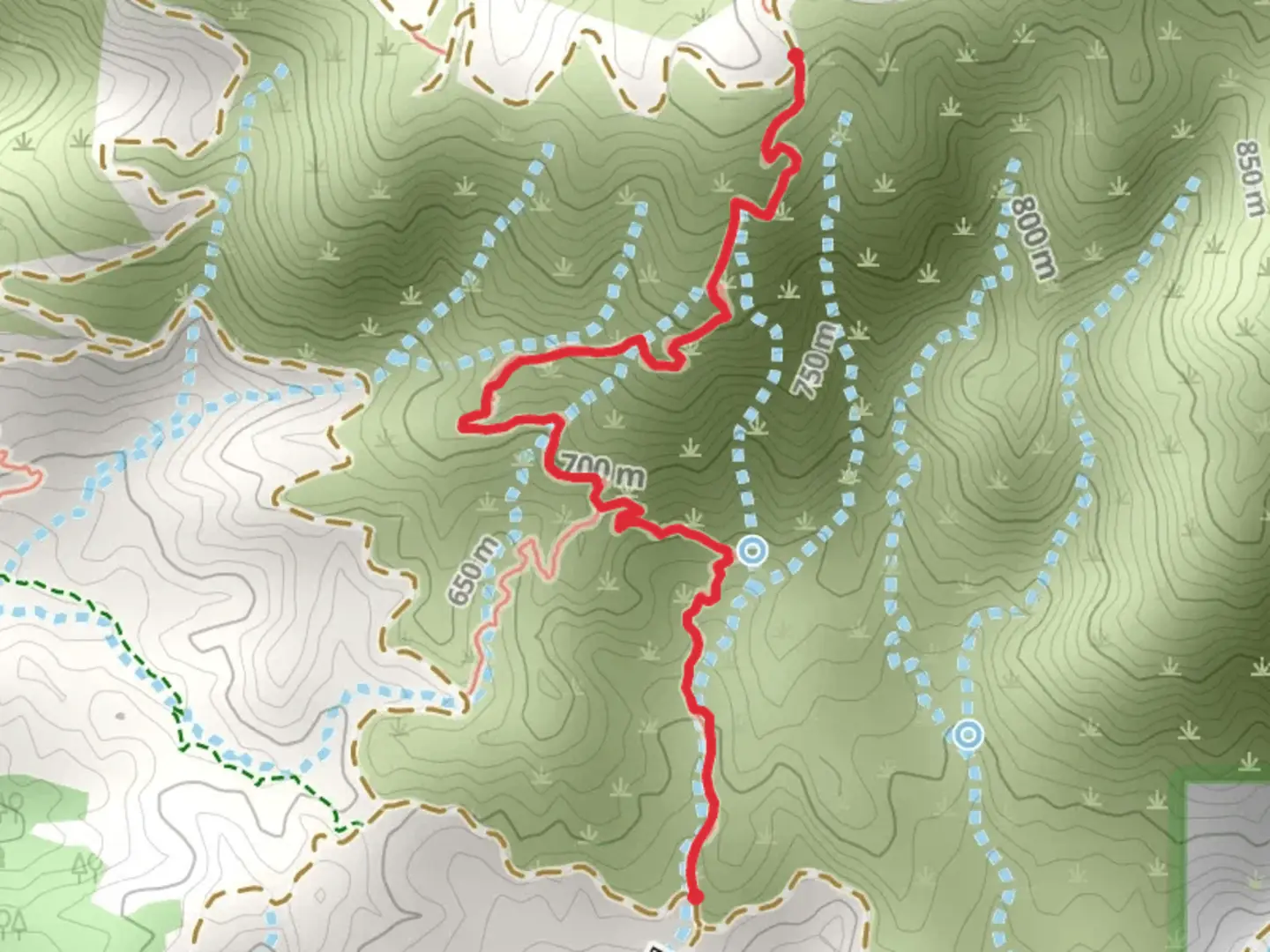 An image depicting the trail Fascination Springs Trail and its surrounding area.