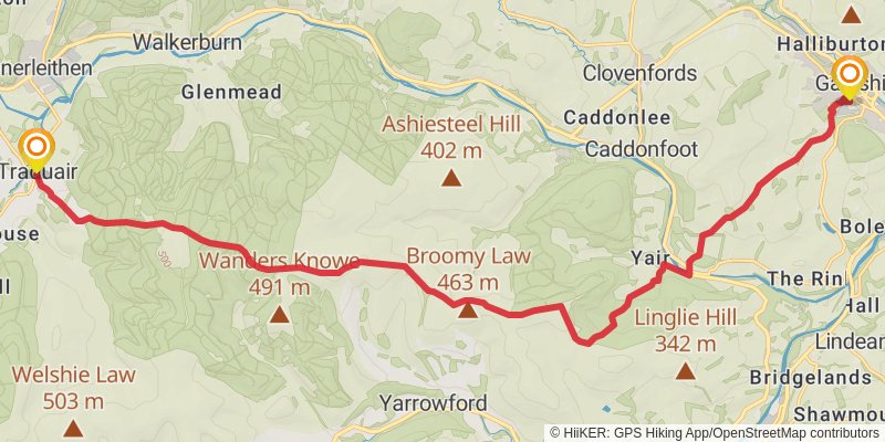 Southern Upland Way stage 14 Map