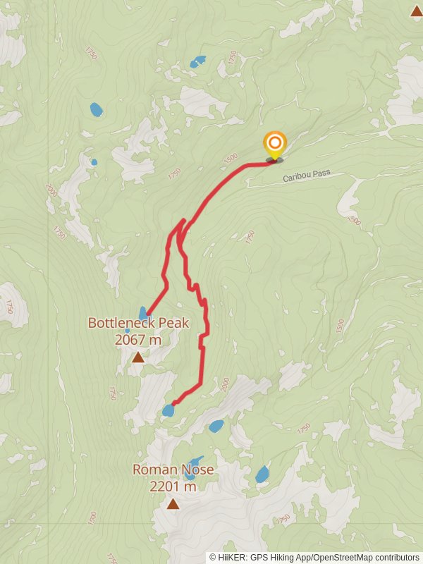 Bottleneck Lake and Snow Lake