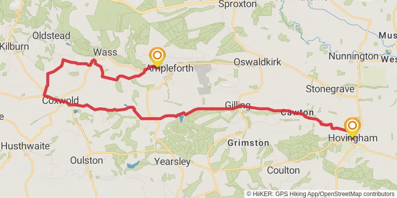 Vale of Pickering Loop from Kirkham Priory stage 2 Map