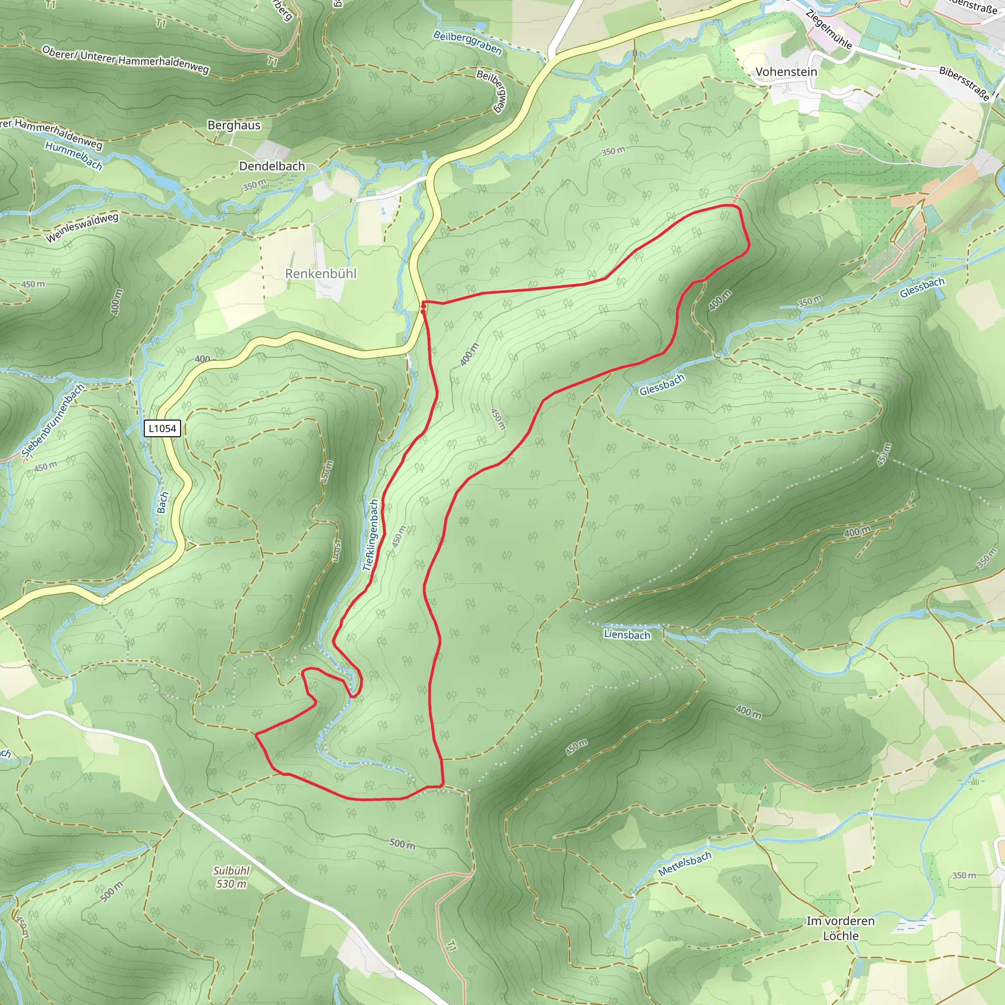 Tiefklingenbach Loop mobile static map