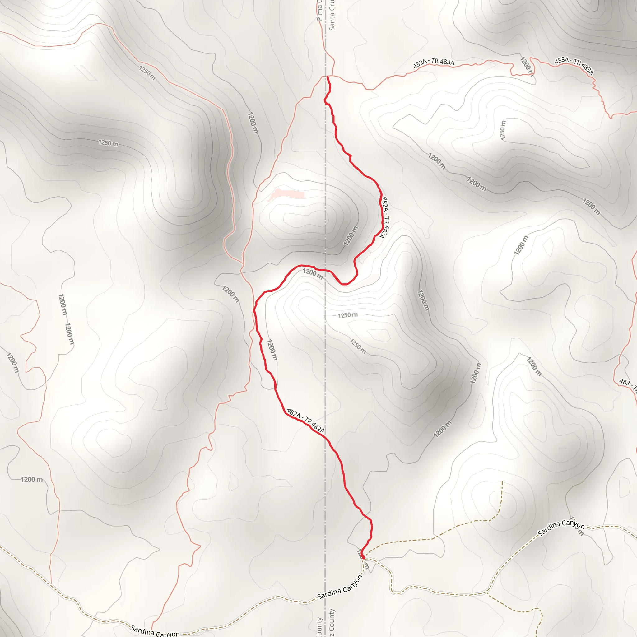 Sardina East Trail mobile static map