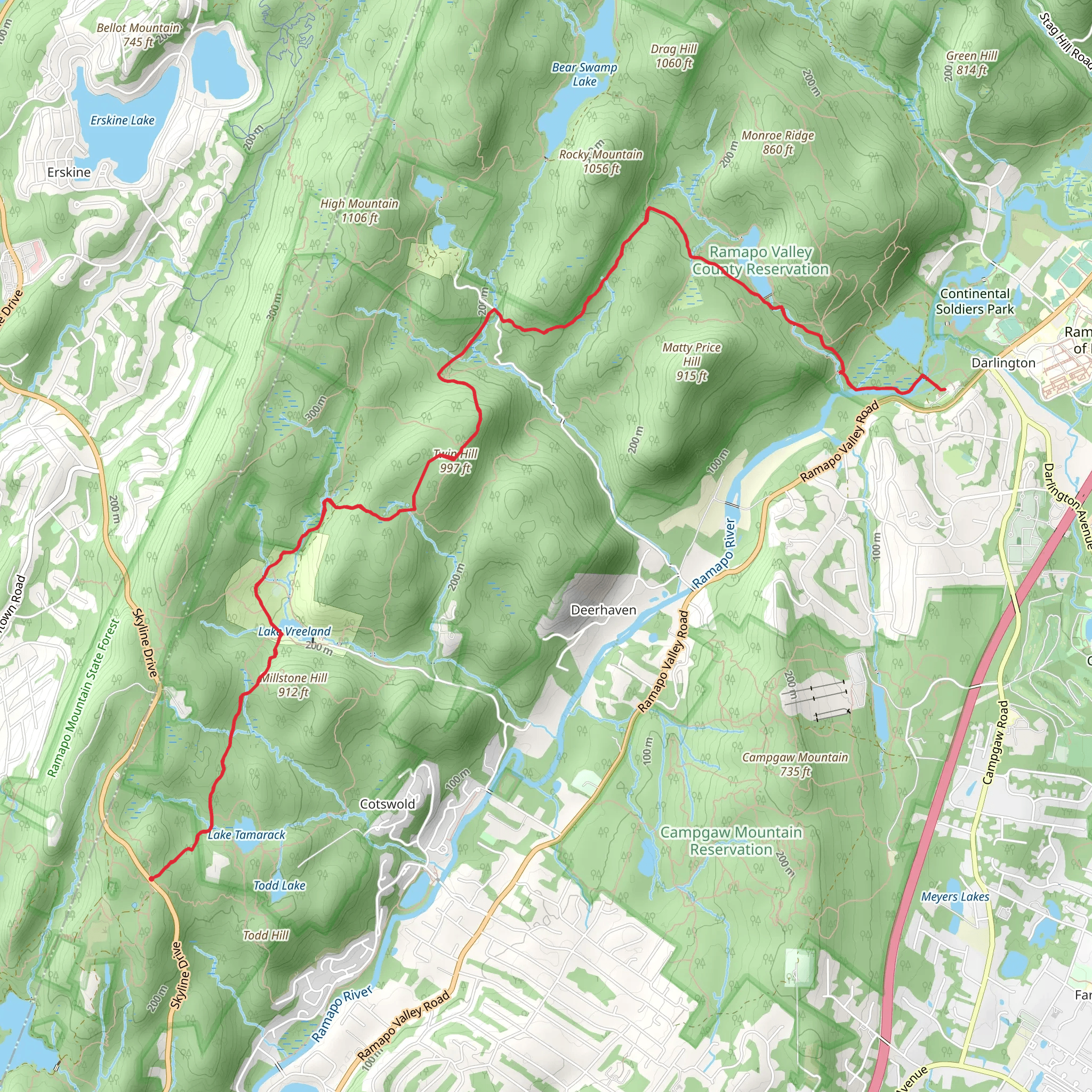 Schuber and River Trail mobile static map