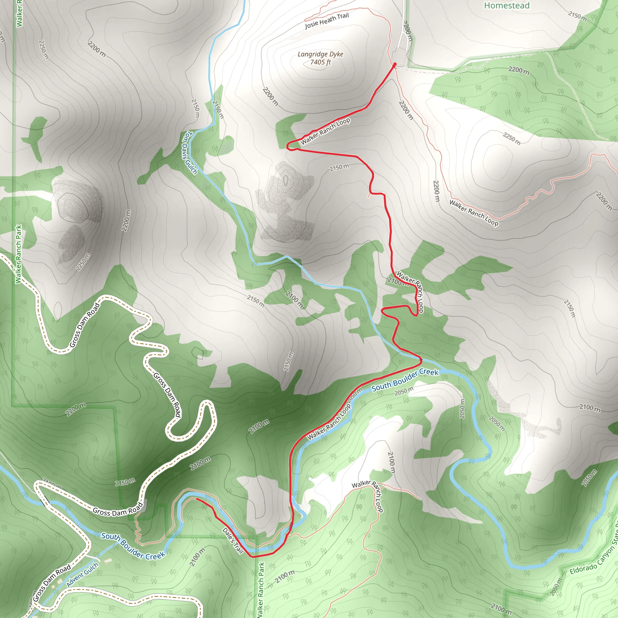 Dale's and Walker Ranch Trail mobile static map
