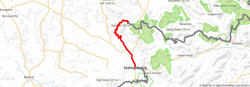 American Discovery Trail South Route stage 68 Map