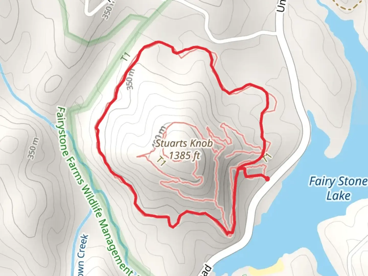 An image depicting the trail Whiskey Run Loop Trail and its surrounding area.