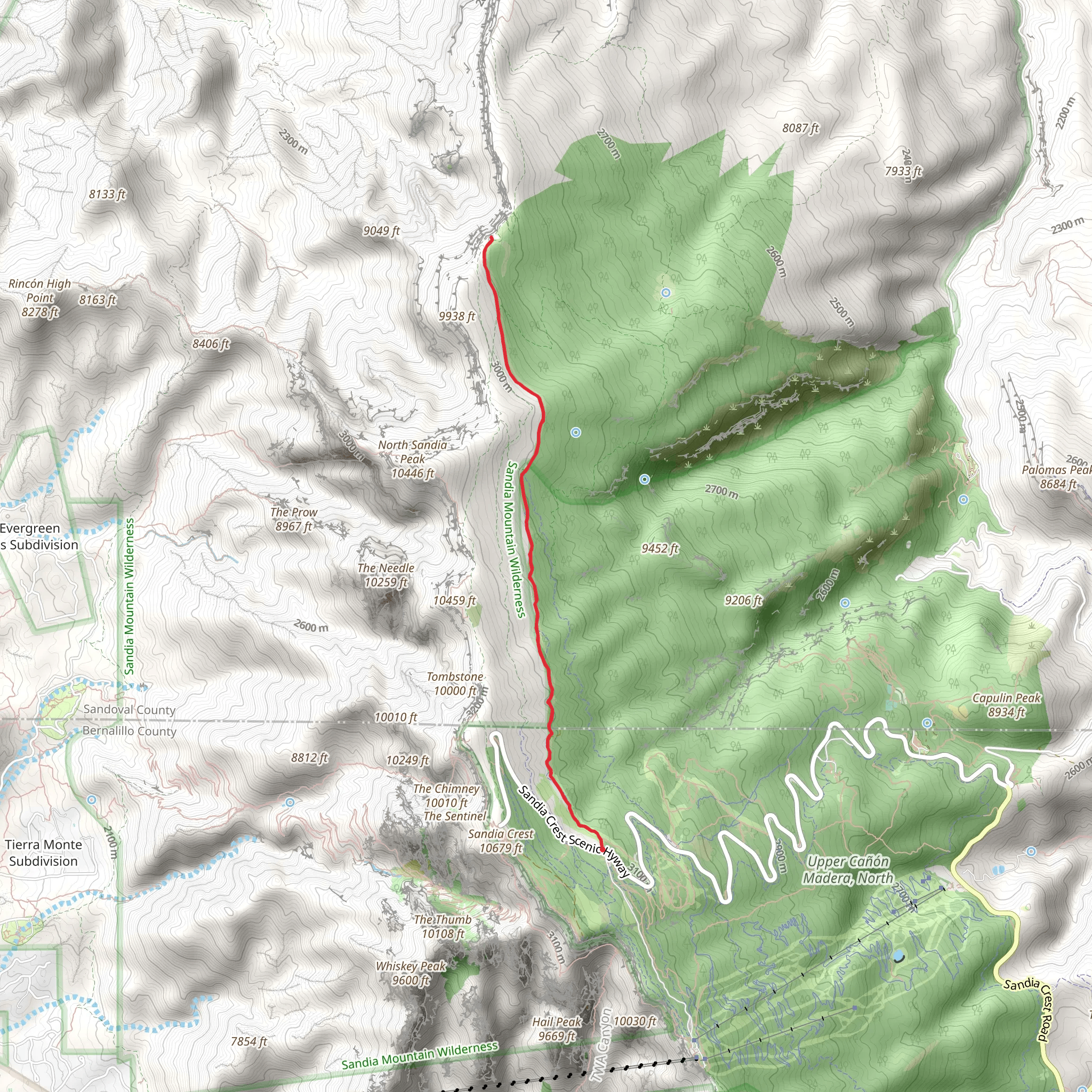 Ellis Trail Out and Back mobile static map