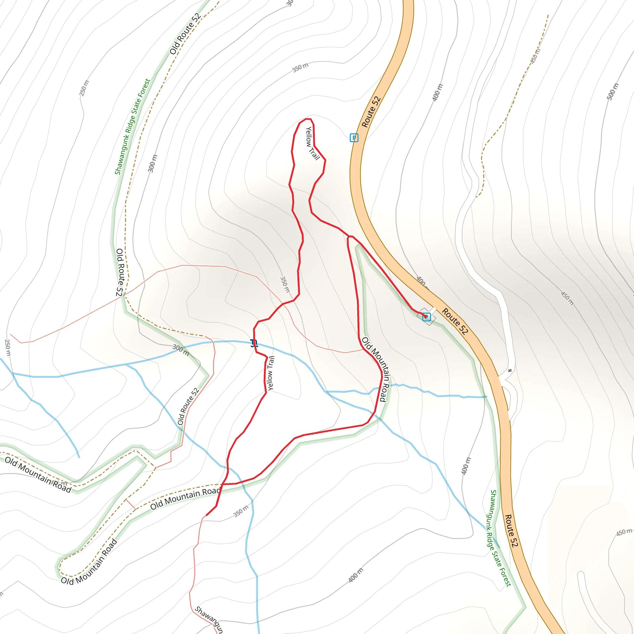 Old Mountain - Yellow Trail mobile static map