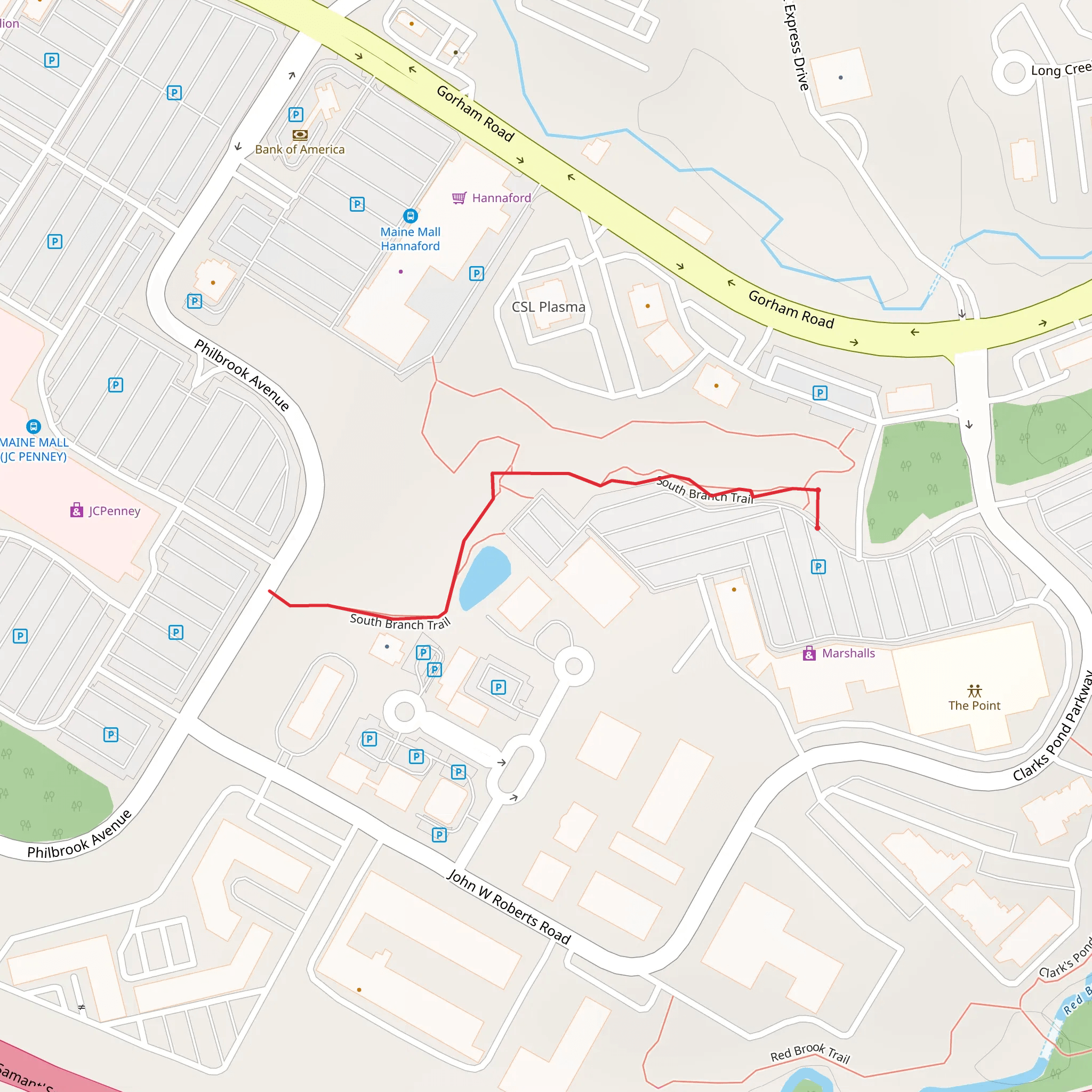 North Branch Trail mobile static map