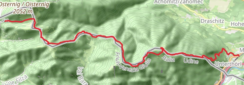 Via Alpina - Red Trail stage 18 Map