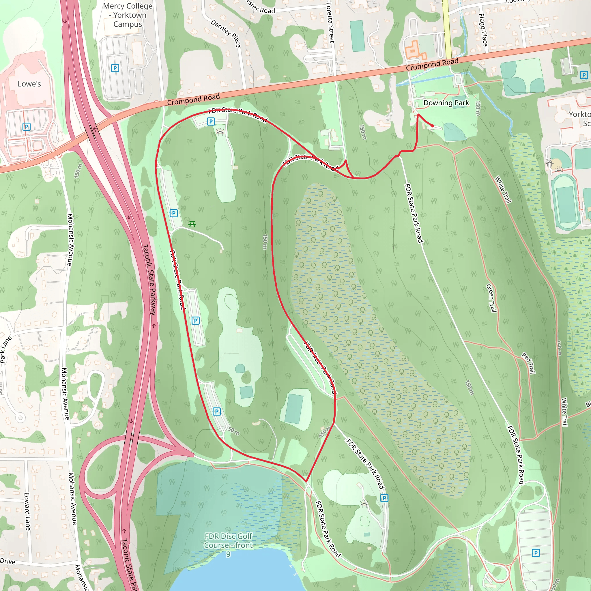 Mohansic State Park Loop mobile static map