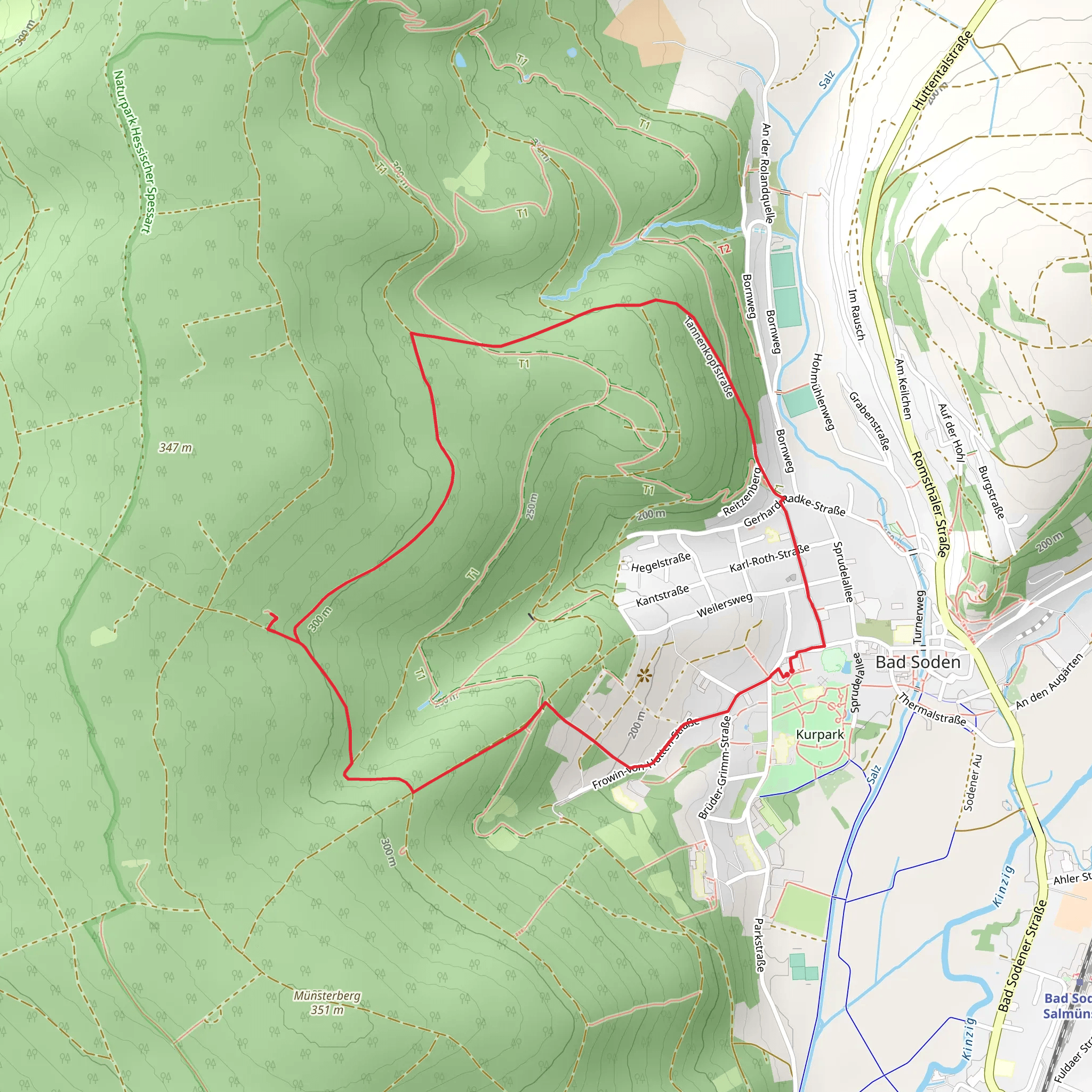 Reutzenberg and Wilde Manner Loop mobile static map