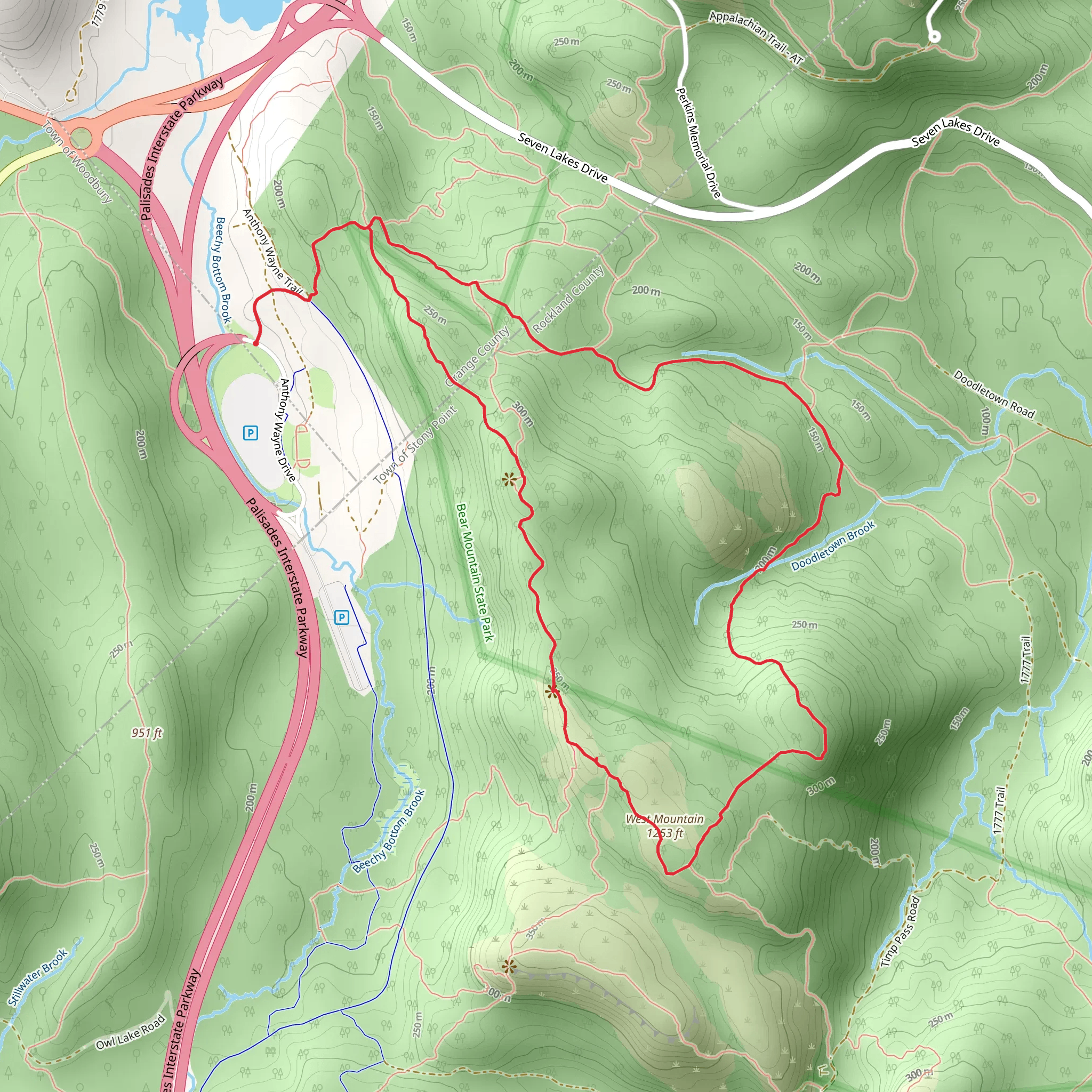 West Mountain Loop via Fawn Trail mobile static map