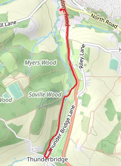 Hike on Badger to Thunder mobile static map