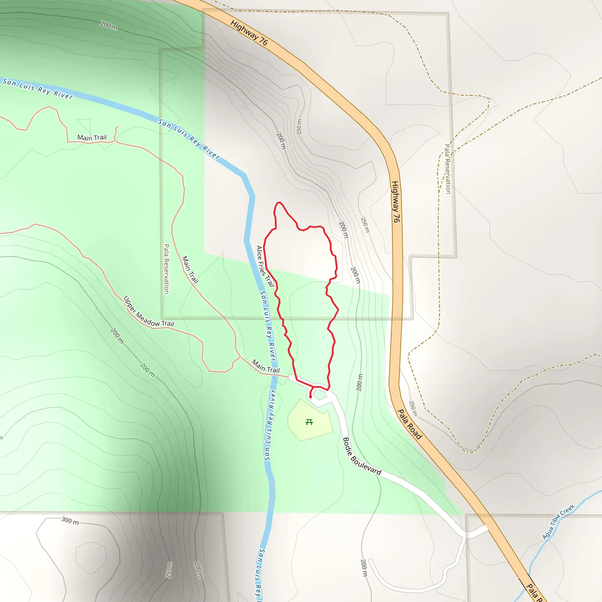 Alice Fries Loop Trail mobile static map