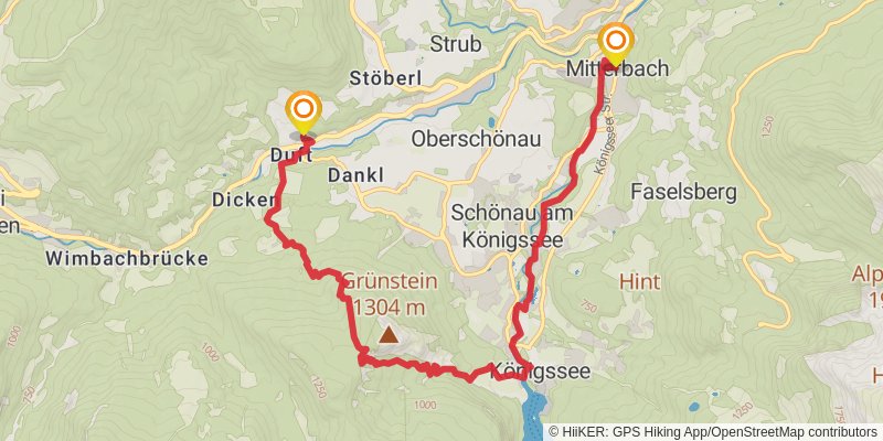 SalzAlpenSteig stage 8 Map