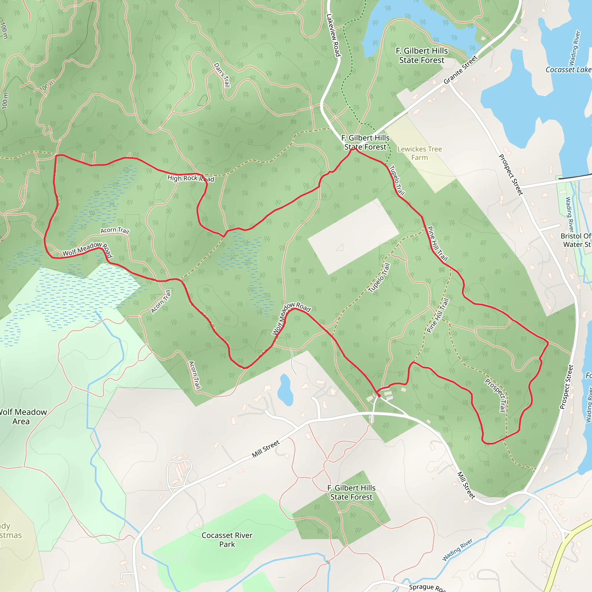 Foundry Pond Loop mobile static map