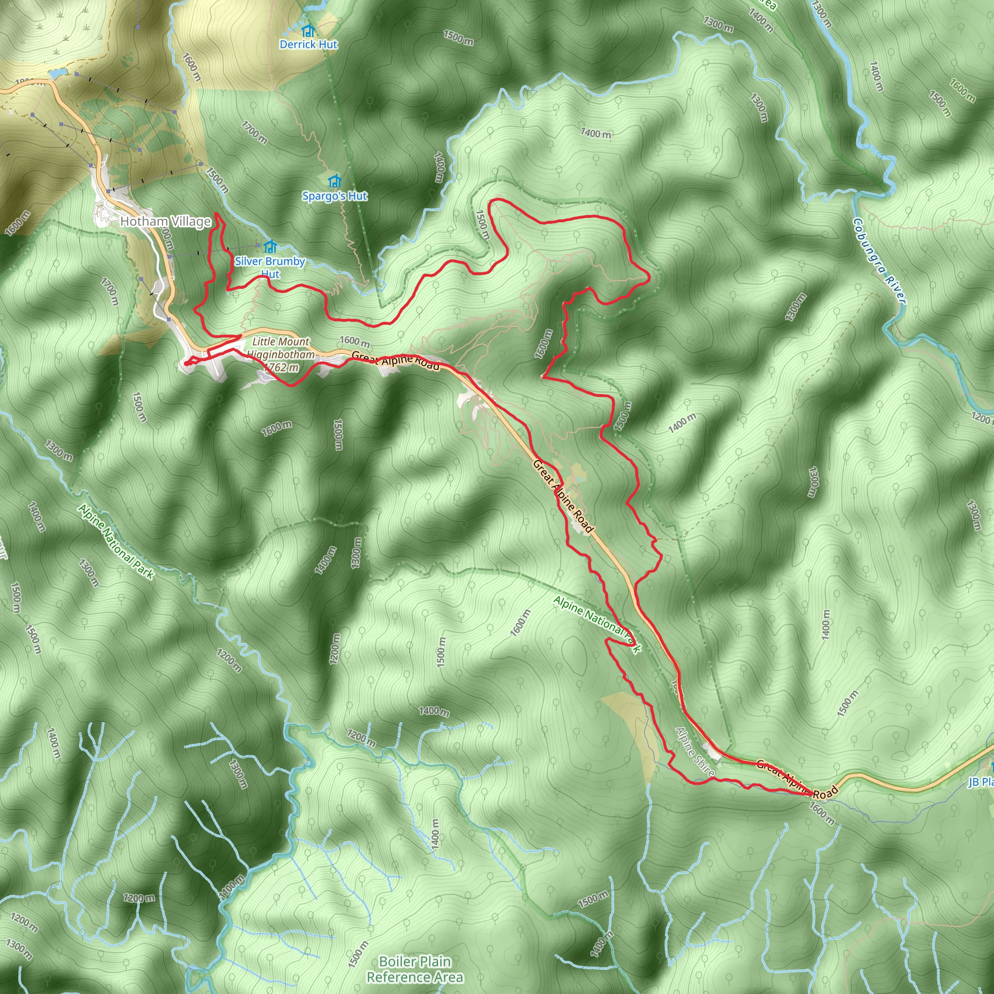 Cobungra Ditch Trail mobile static map