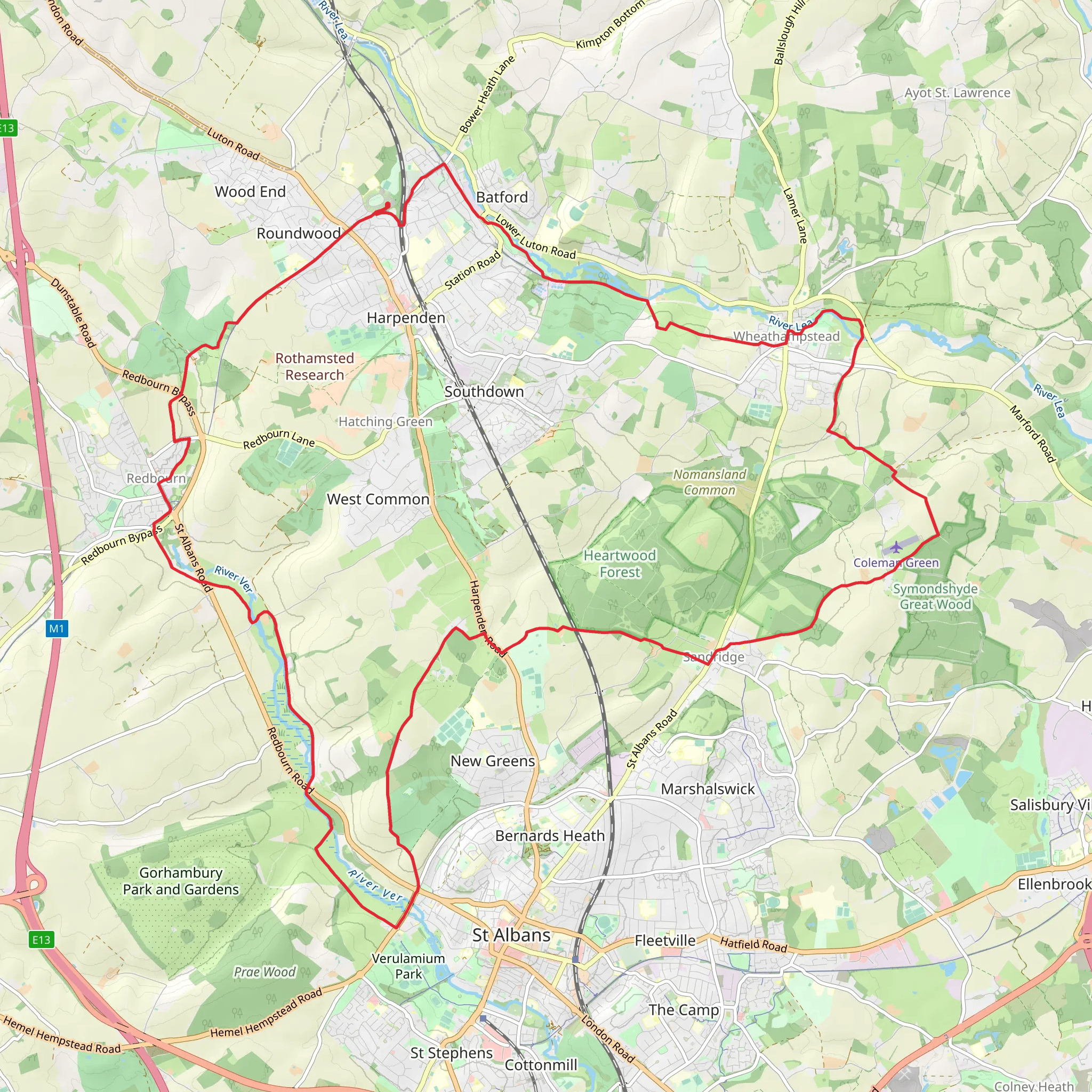 Harpenden Loop mobile static map