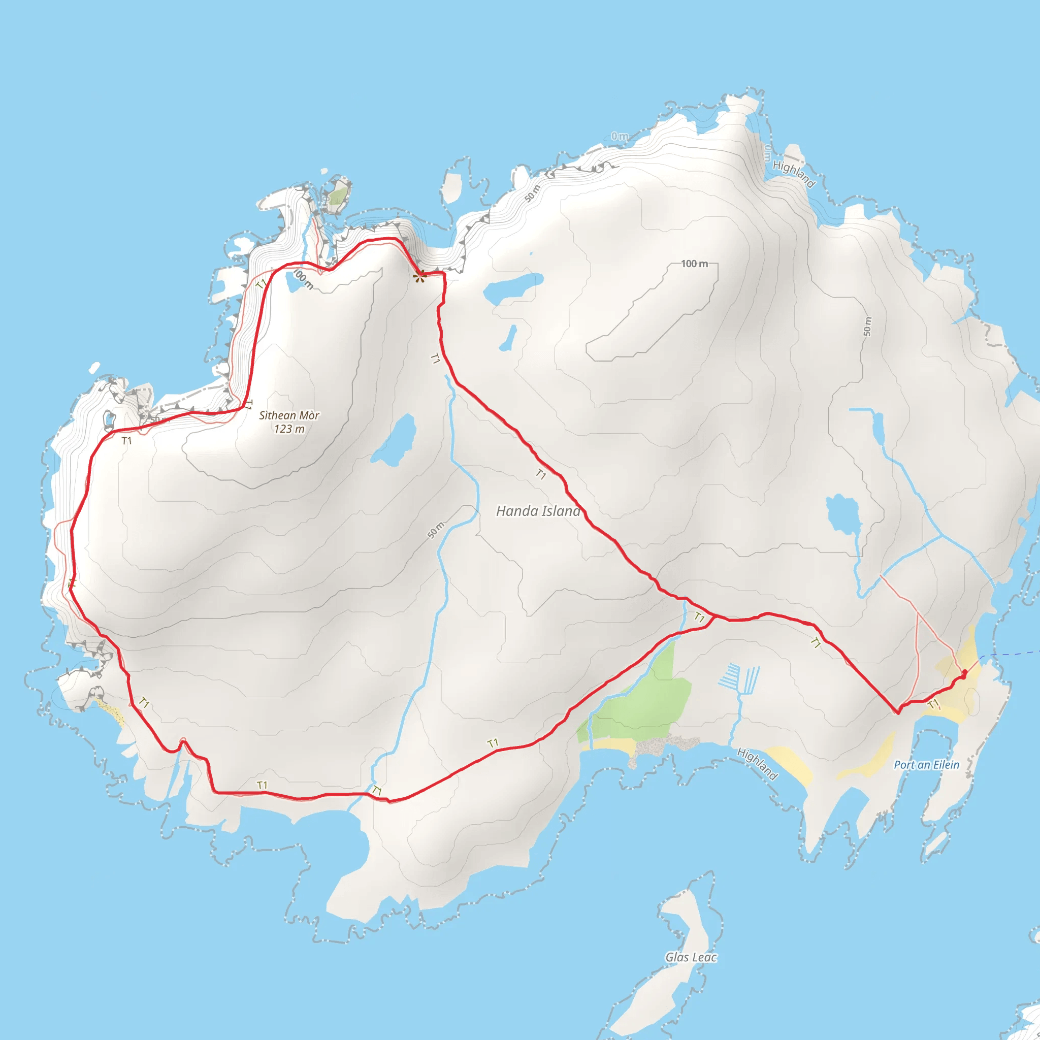 Handa Island West Loop via Sithean Mor mobile static map