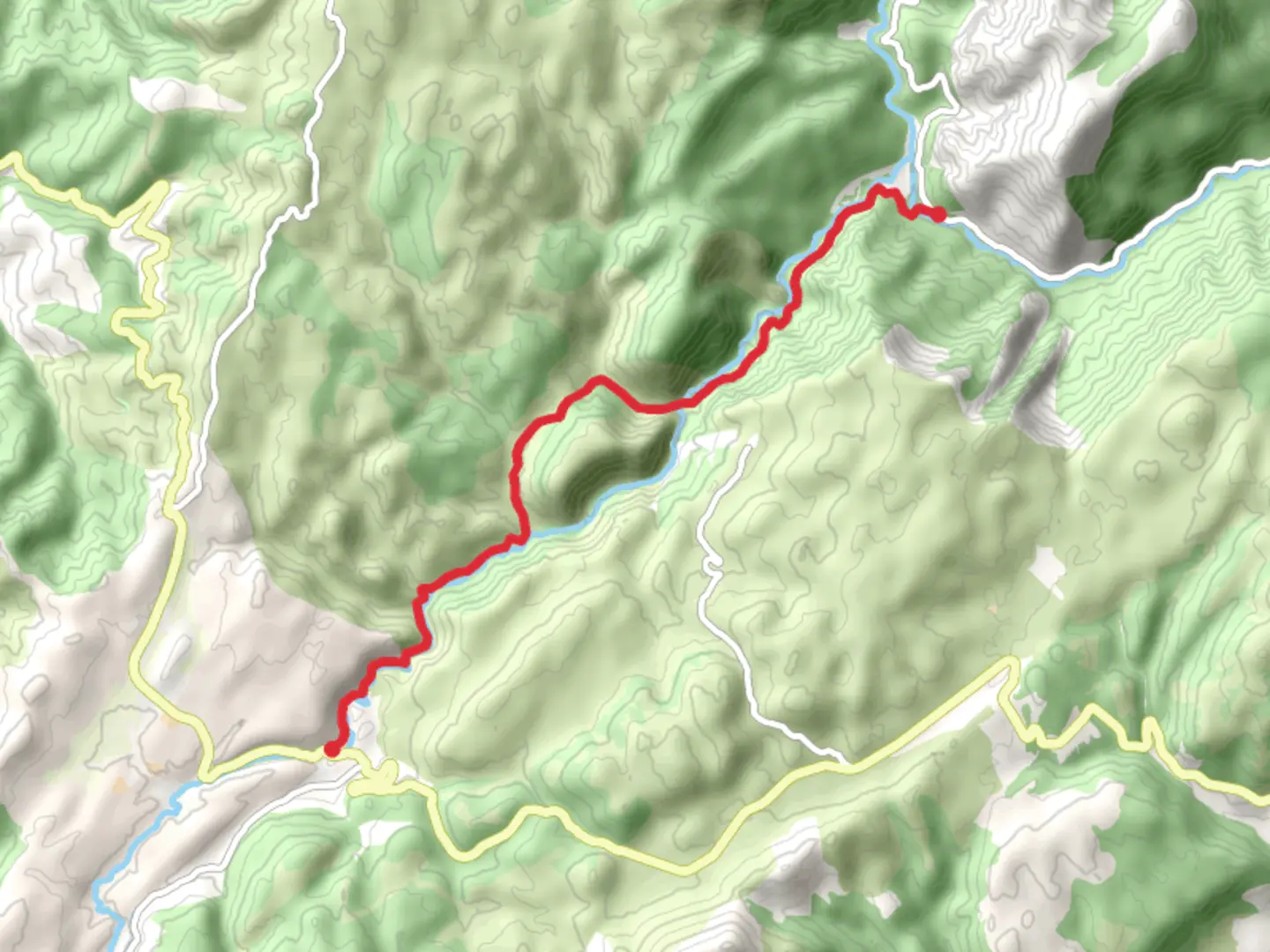 An image depicting the trail Huelga Utrera - Water Cave - Pontoons and its surrounding area.