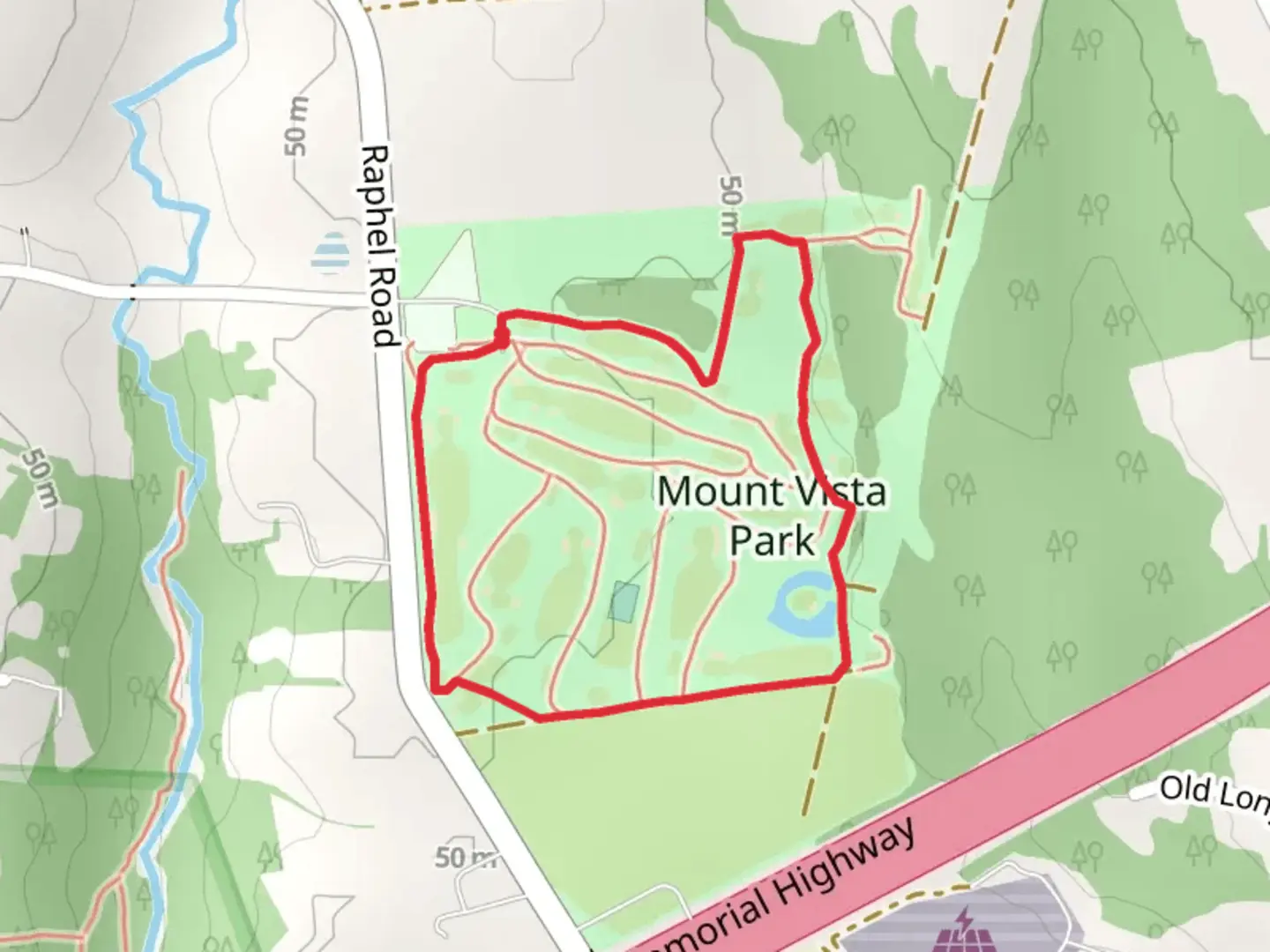 An image depicting the trail Mount Vista Park Loop and its surrounding area.