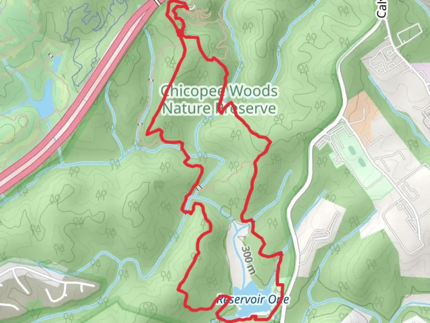 An image depicting the trail Reservoir One - Lake Loop and its surrounding area.