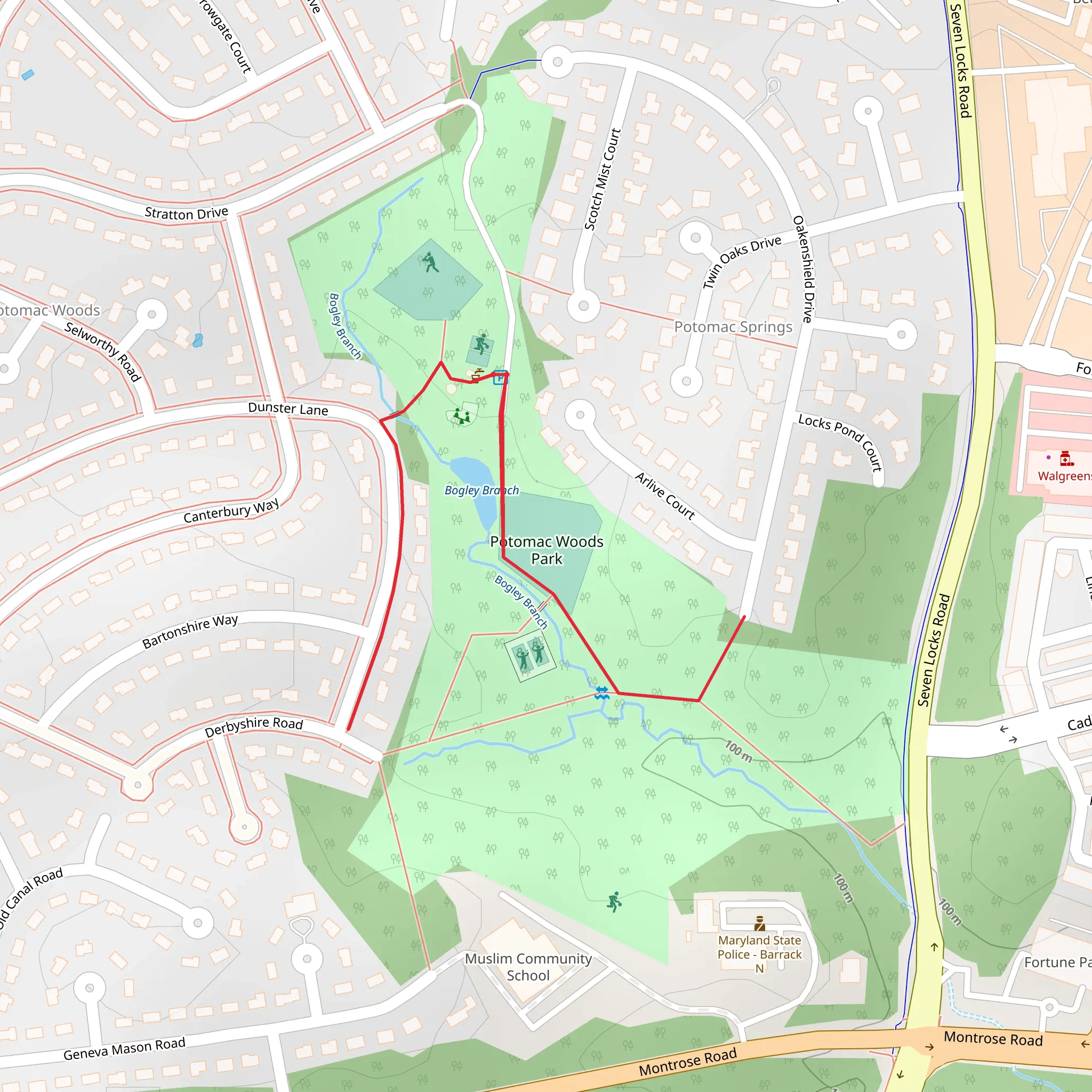 Potomac Woods Park mobile static map