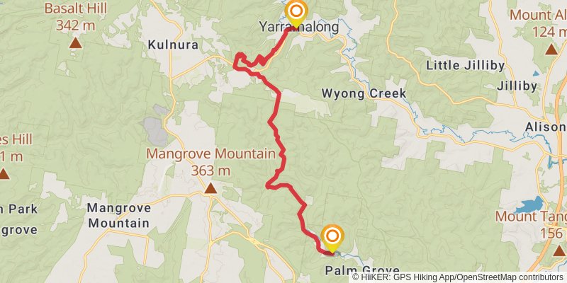 The Great North Walk stage 9 Map