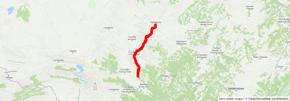 Hermitage of Santa Barbara - Valdealgorfa PR TE 011b stage 2 Map