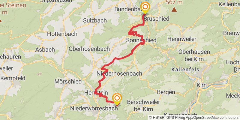 Saar-Hunsrück-Steig stage 13 Map